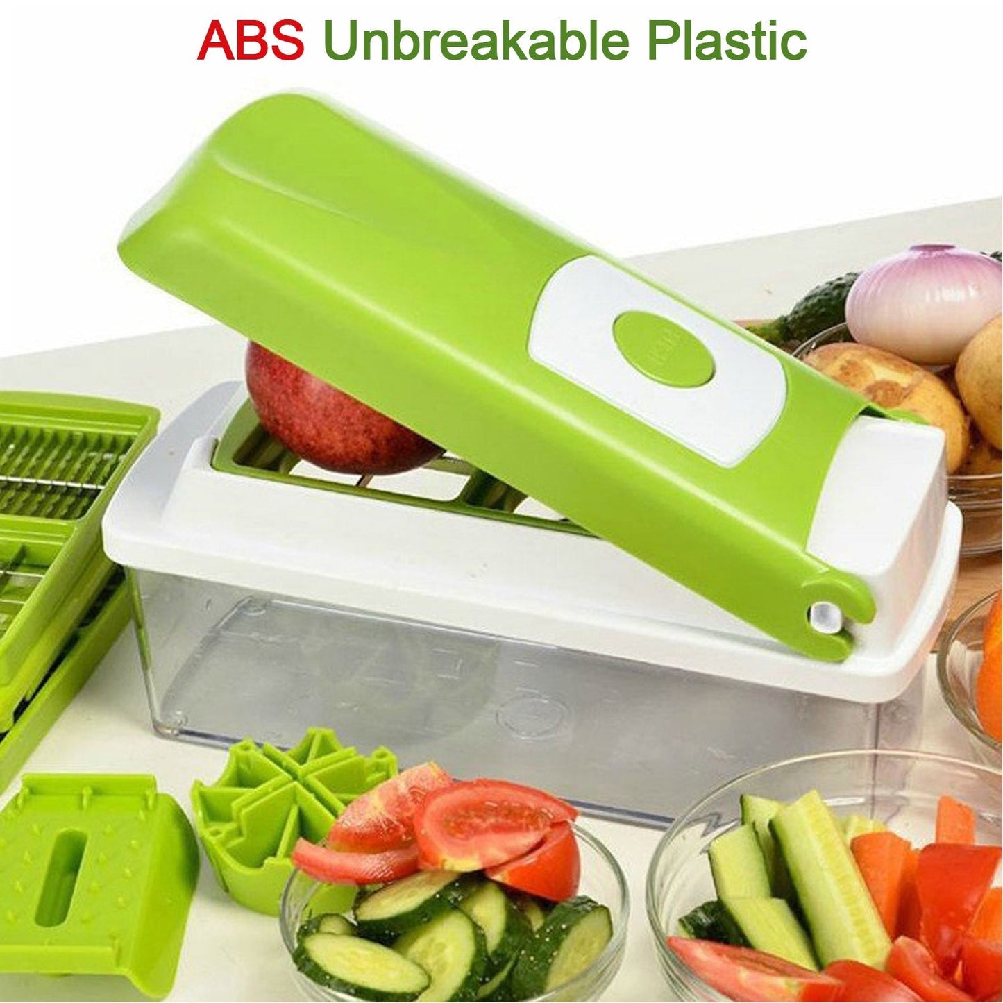 Plastic 13-in-1 Manual Vegetable Grater,Chipser and Slicer - Springkart 