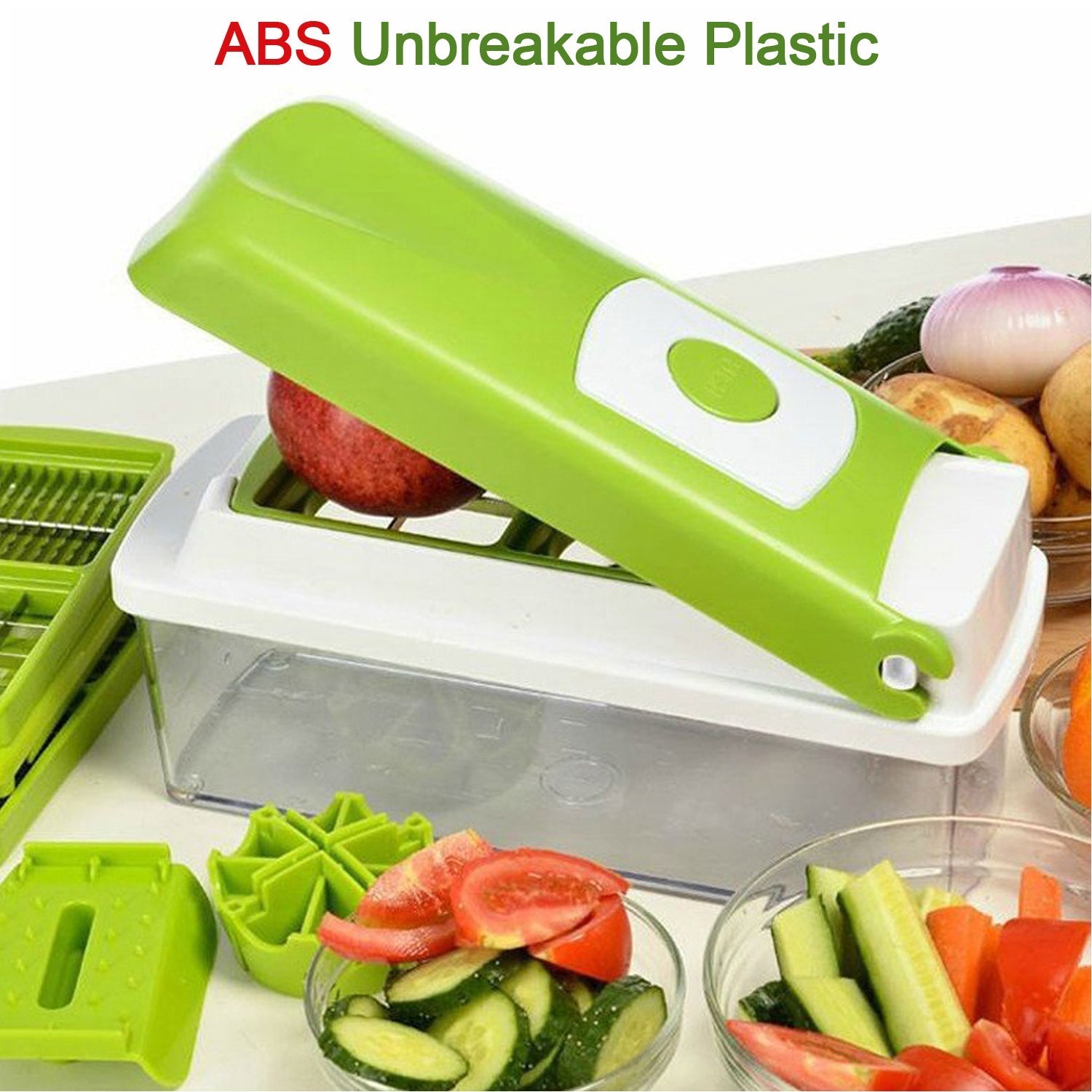 Plastic 13-in-1 Manual Vegetable Grater,Chipser and Slicer - Springkart 