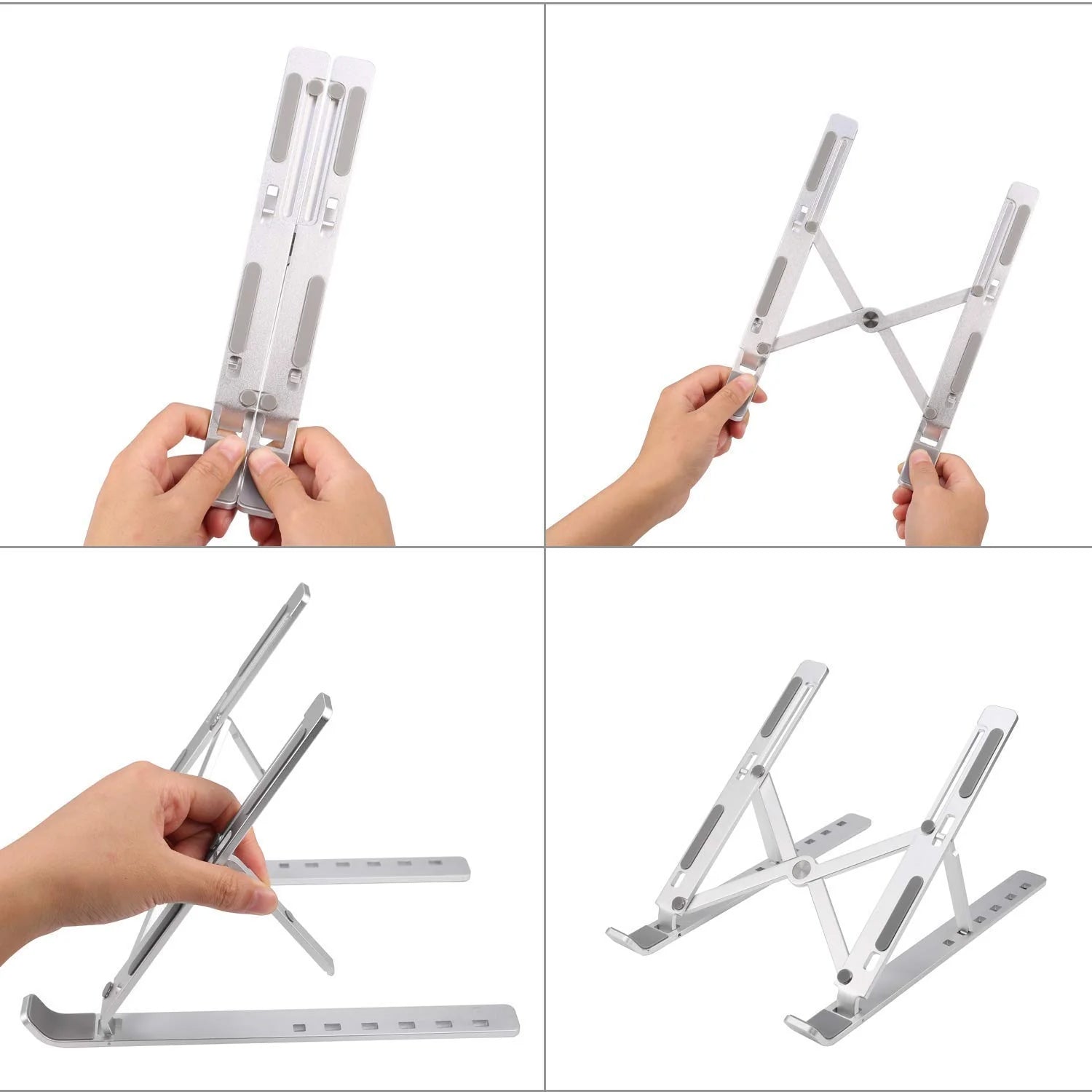 Metal Portable Laptop Stand, with 7 Adjustable Angles (1 Pc) - Springkart 