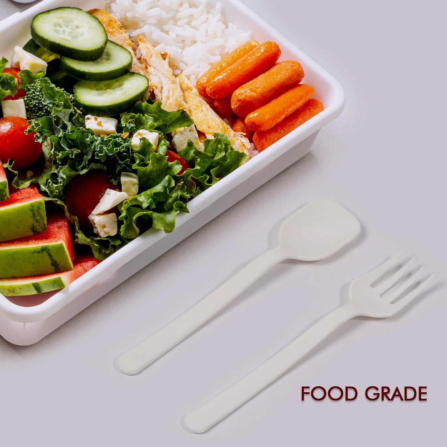 Plastic Forks & spoon Cutlery-Utensils, Parties, Dinners, Catering Services, Family Gatherings ( pack of 2) - Springkart 