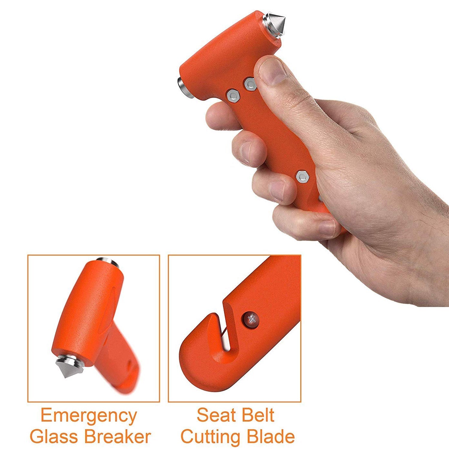 Car Safety Hammer,Emergency and Rescue Tool,Car Window Breaker and Seatbelt Cutter,Safety Hammer Emergency Rescue Tool,Car Window Breaking Seat Belt Cutter (1 Pc) - Springkart 