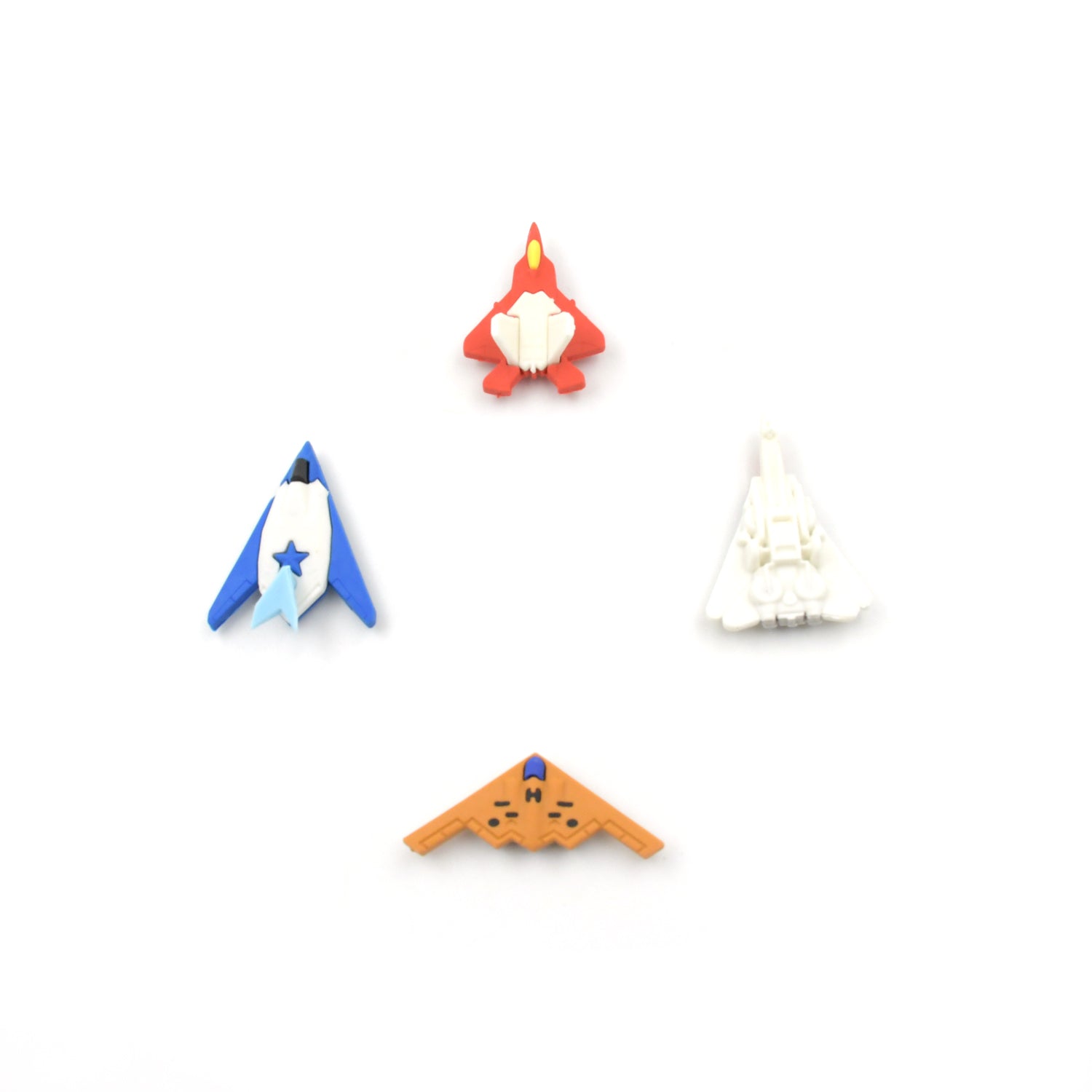 Fun Erasers for Kids: Gun & Plane Shapes (4-Pack, Gift Set) - Springkart 