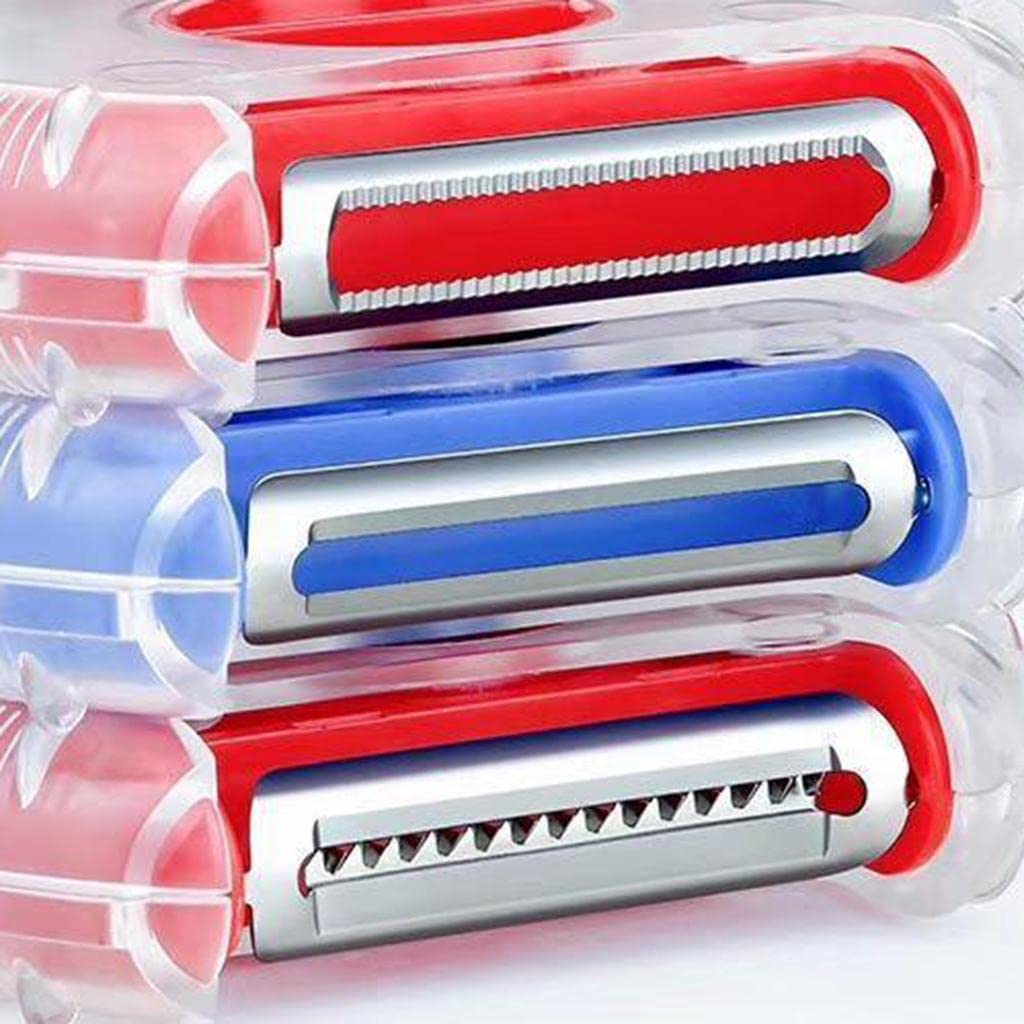 3 in 1 Multi Function Three Use Rotary Hanging Round Planer Peeler and Cutter Vegetable Slicer Kitchen Tools Kitchen Gadgets - Springkart 
