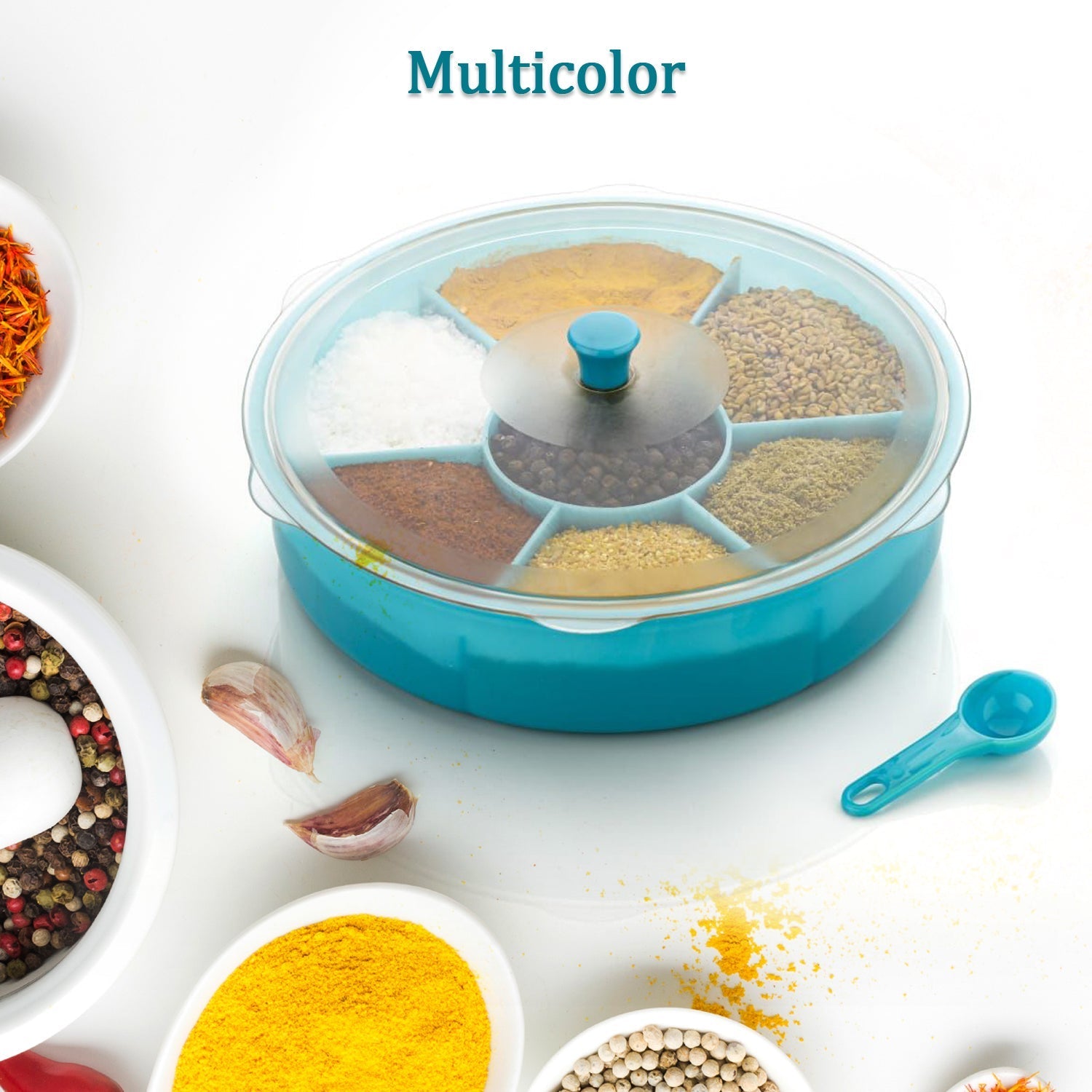 Multipurpose Dry-fruit and masala box with single spoon. - Springkart 
