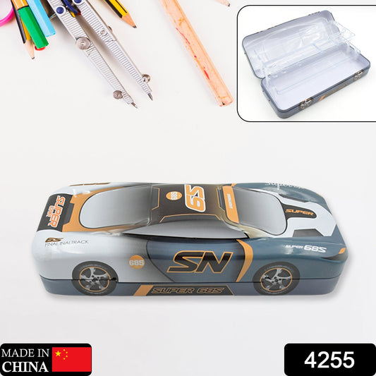 Car Shape Metal Compass Box, Pencil Case for Kids Stationery Compass Box, Stationery Gift for School Kids Compass, Pencil Box, Birthday Return Gift for Kids (1 Pc) - Springkart 