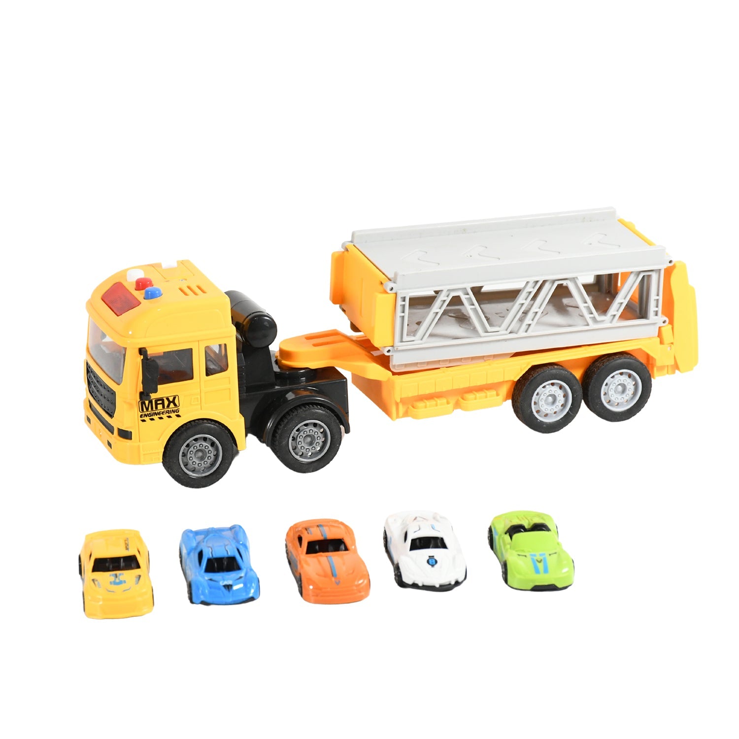 Realistic Long-Haul Toy Vehicle Transport Playset with Lights and Sound - Springkart 