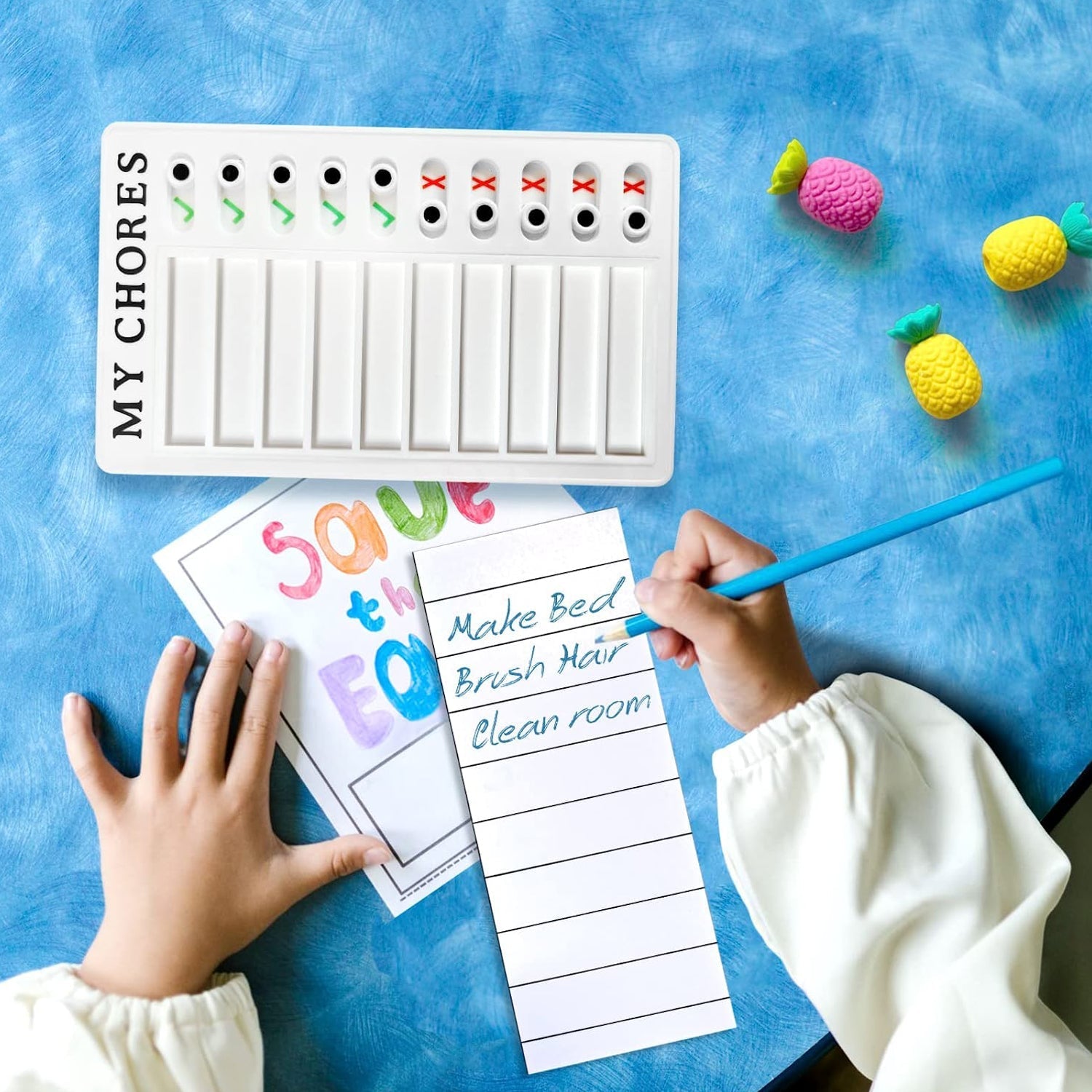 Portable My Chores Home Note Board Management Planning Memo Boards Reminding Time. (Size :- 20x12Cm) - Springkart 