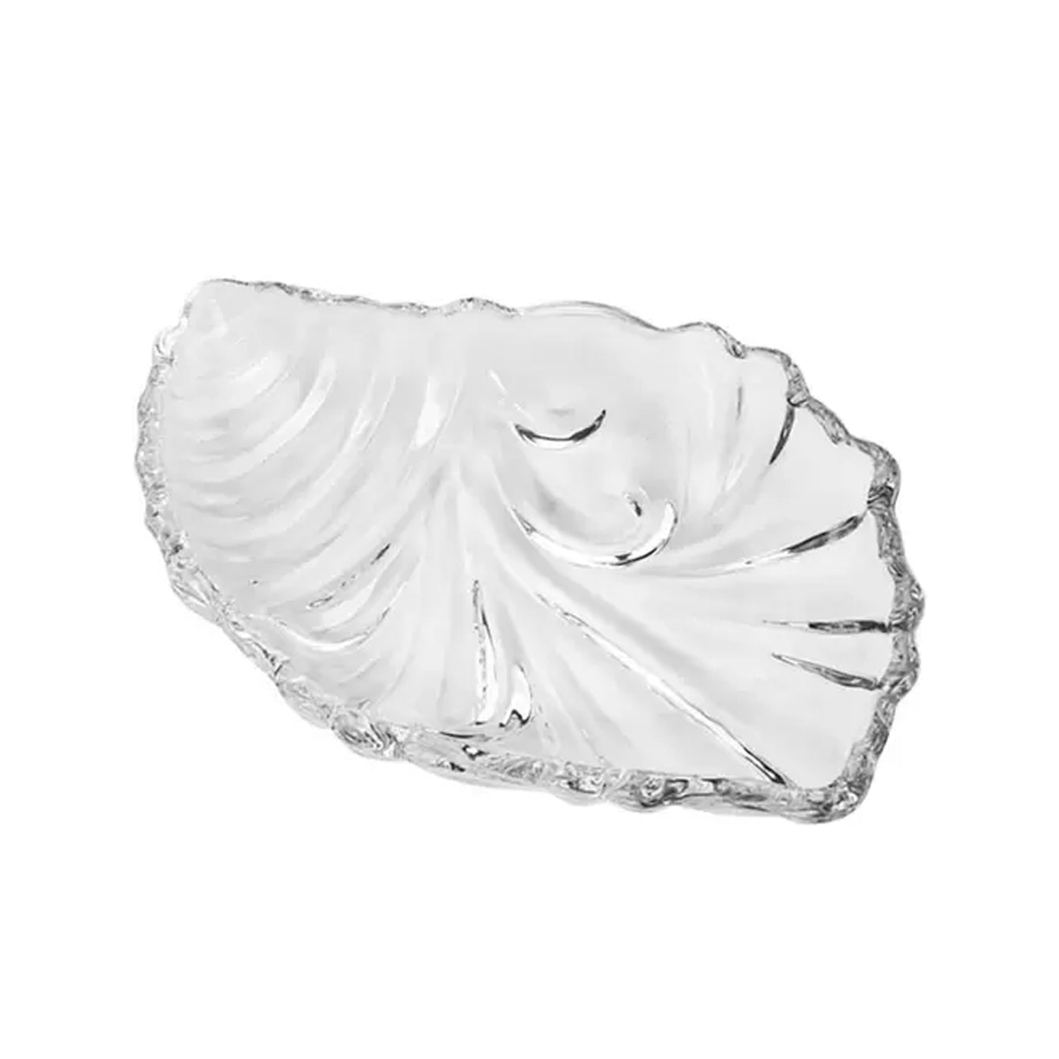 Leaf shaped Glass Serve tray of snacks, Mukhwaas, and ice cream. - Springkart 