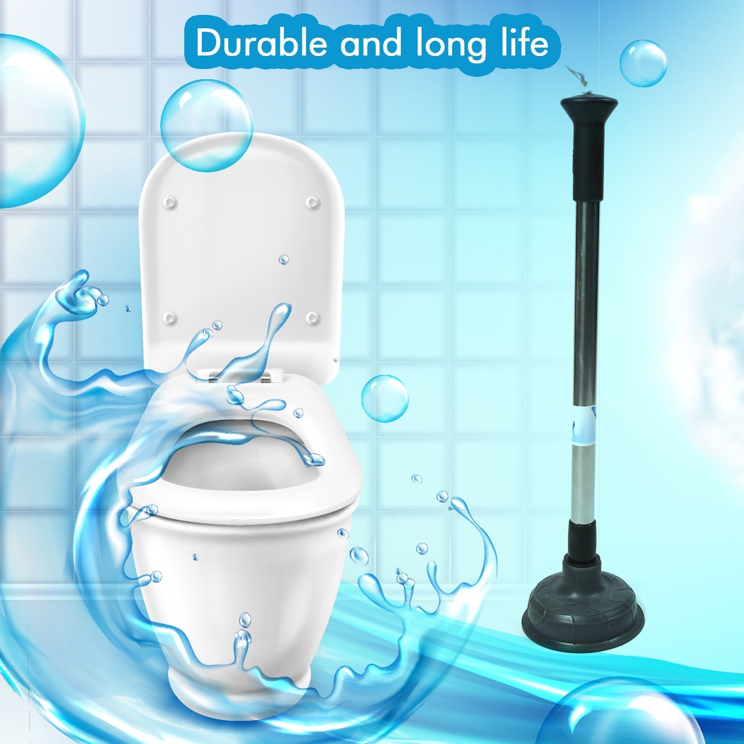 Drain Unblocker Pump for Kitchen, Sink & Toilet Cleaning - Springkart 
