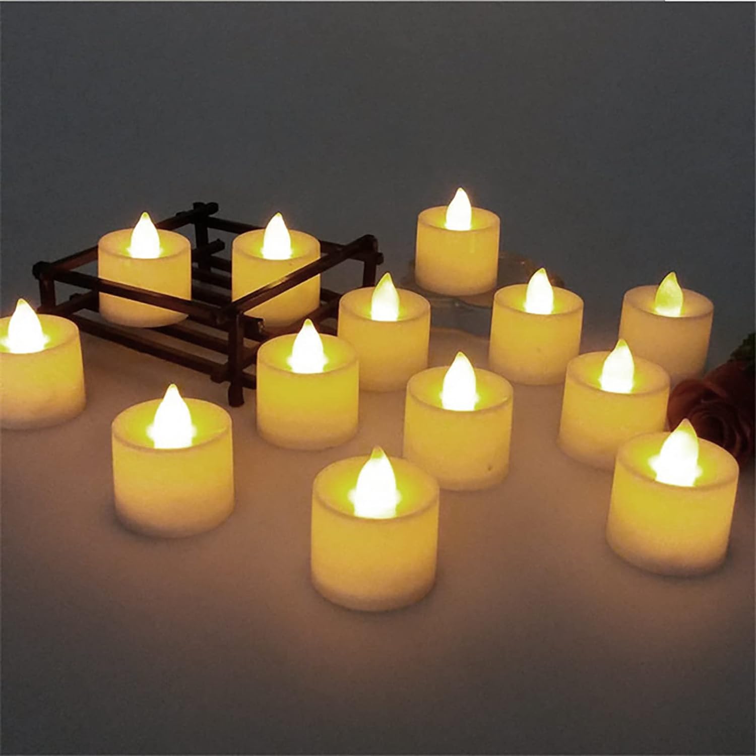 Festival Decorative - LED Tealight Candles | Battery Operated Candle Ideal for Party, Wedding, Birthday, Gifts (24pc) ( Diya , Divo , Diva , Deepak , Jyoti , - Springkart 