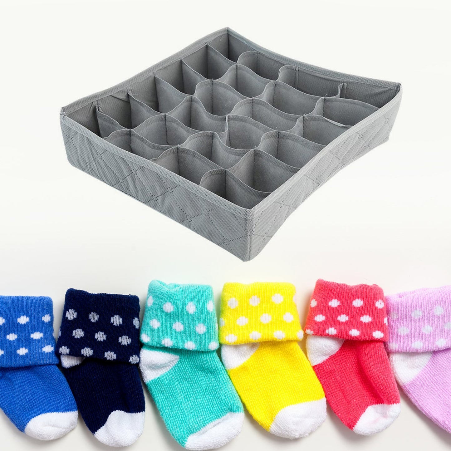 Folding Removable Tie Necktie Sock,Handkerchiefs, Ties, Belts and Underwear Storage Boxes, Easy Assemble Lightweight Folding for Home Daily Use (1 Pc Mix Design) - Springkart 