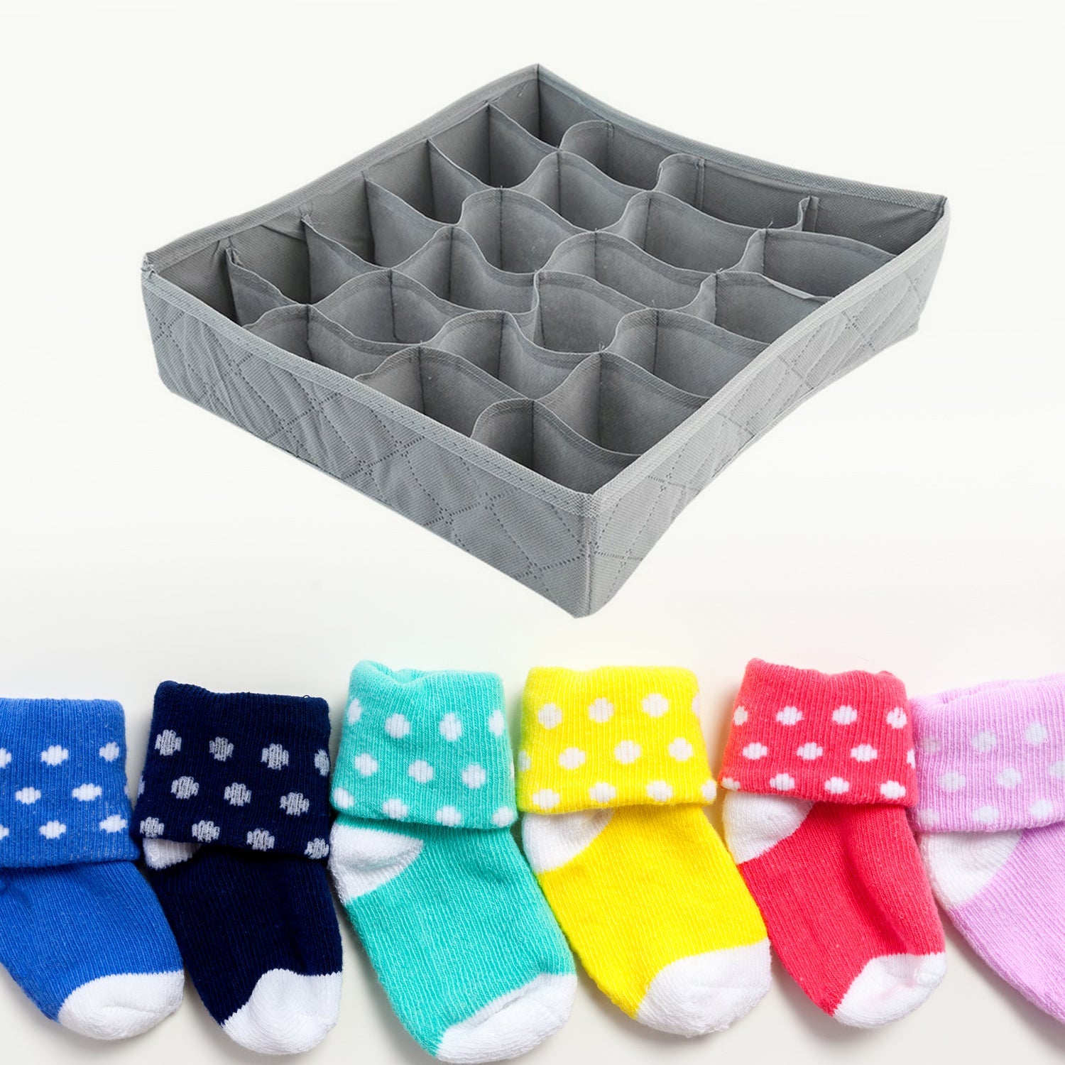 Folding Removable Tie Necktie Sock,Handkerchiefs, Ties, Belts and Underwear Storage Boxes, Easy Assemble Lightweight Folding for Home Daily Use (1 Pc Mix Design) - Springkart 