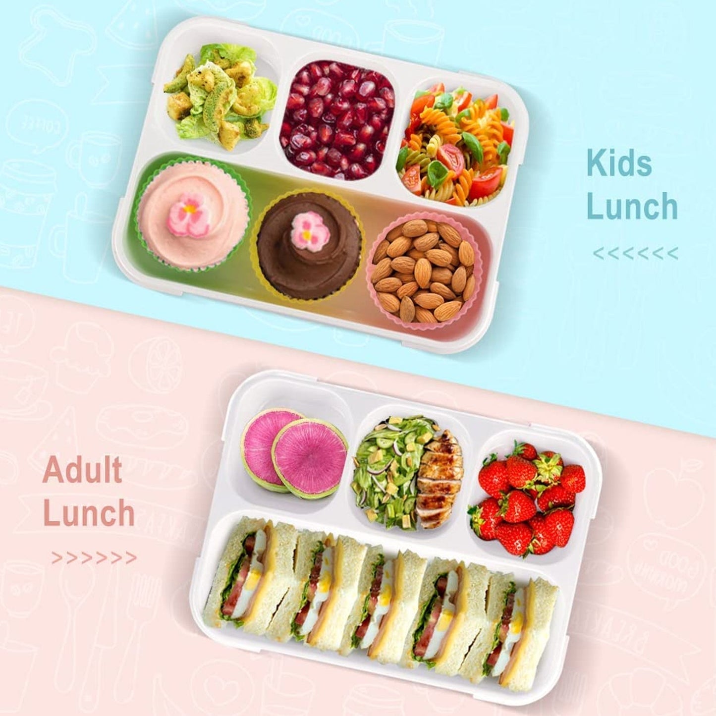 Lunch Box 4 Compartment With Leak Proof Lunch Box For School & Office Use - Springkart 