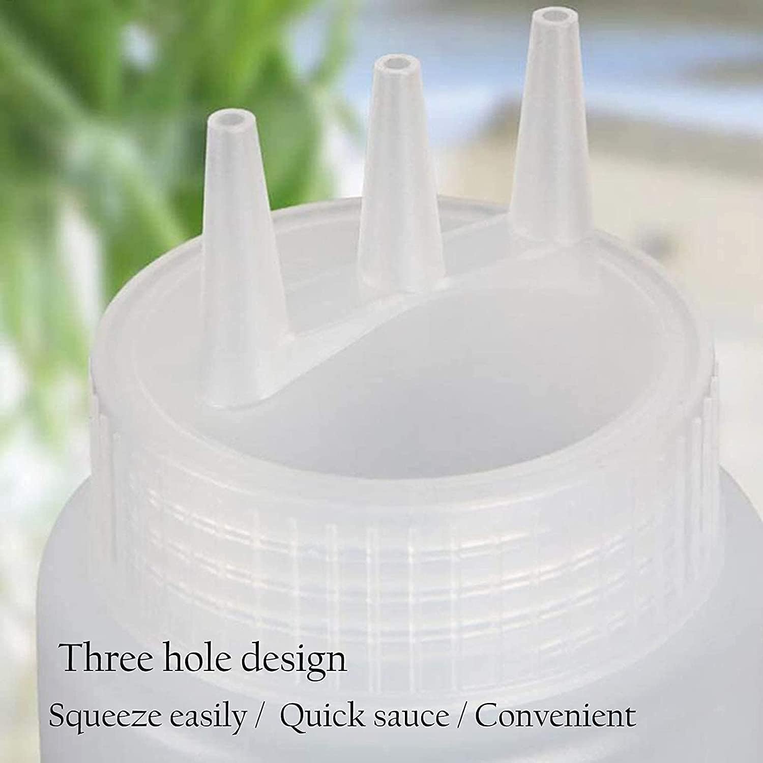 Ketchup Bottles With 3 Nozzle For Sauce, Mayonnaise, Chocolate Syrup Using Bottle Reusable Plastic Bottle ( 360ml ) - Springkart 