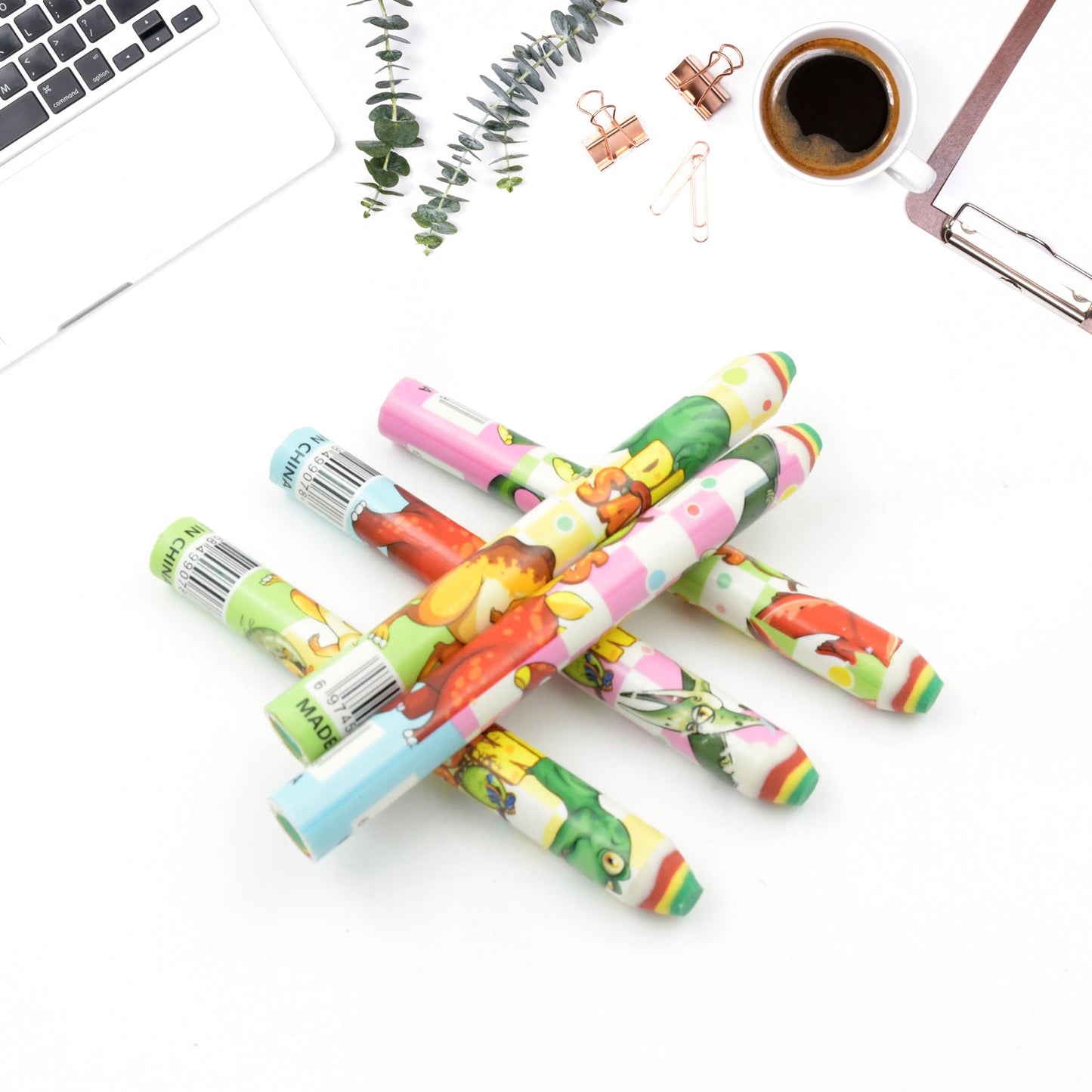Fancy Erasers for Kids in Different Shapes – Rainbow Erasers, Stationery Gift for Kids Pencil Shaped Eraser for Children School Kids/Birthday Return Gift for Children (48 Pcs Set) - Springkart 