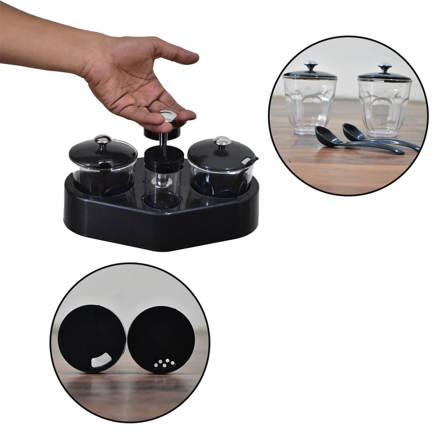 Ganesh rendy Condiment set For Kitchen Transparent jar For Easy To Access Spice 1 Piece Spice Set (Plastic) - Springkart 