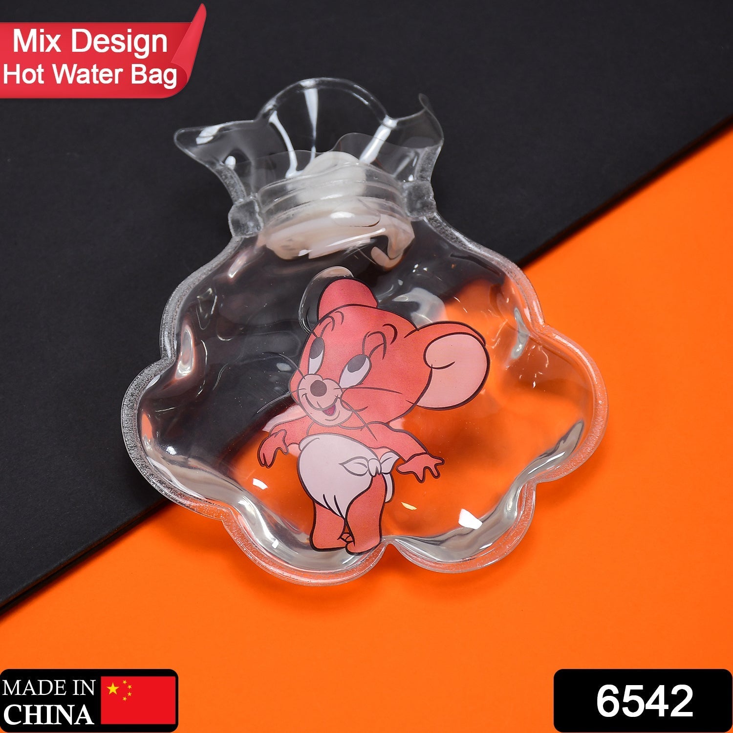 MIX TRANSPARENT MULTI DESIGN SMALL HOT WATER BAG WITH COVER FOR PAIN RELIEF, NECK, SHOULDER PAIN AND HAND, FEET WARMER, MENSTRUAL CRAMPS. - Springkart 