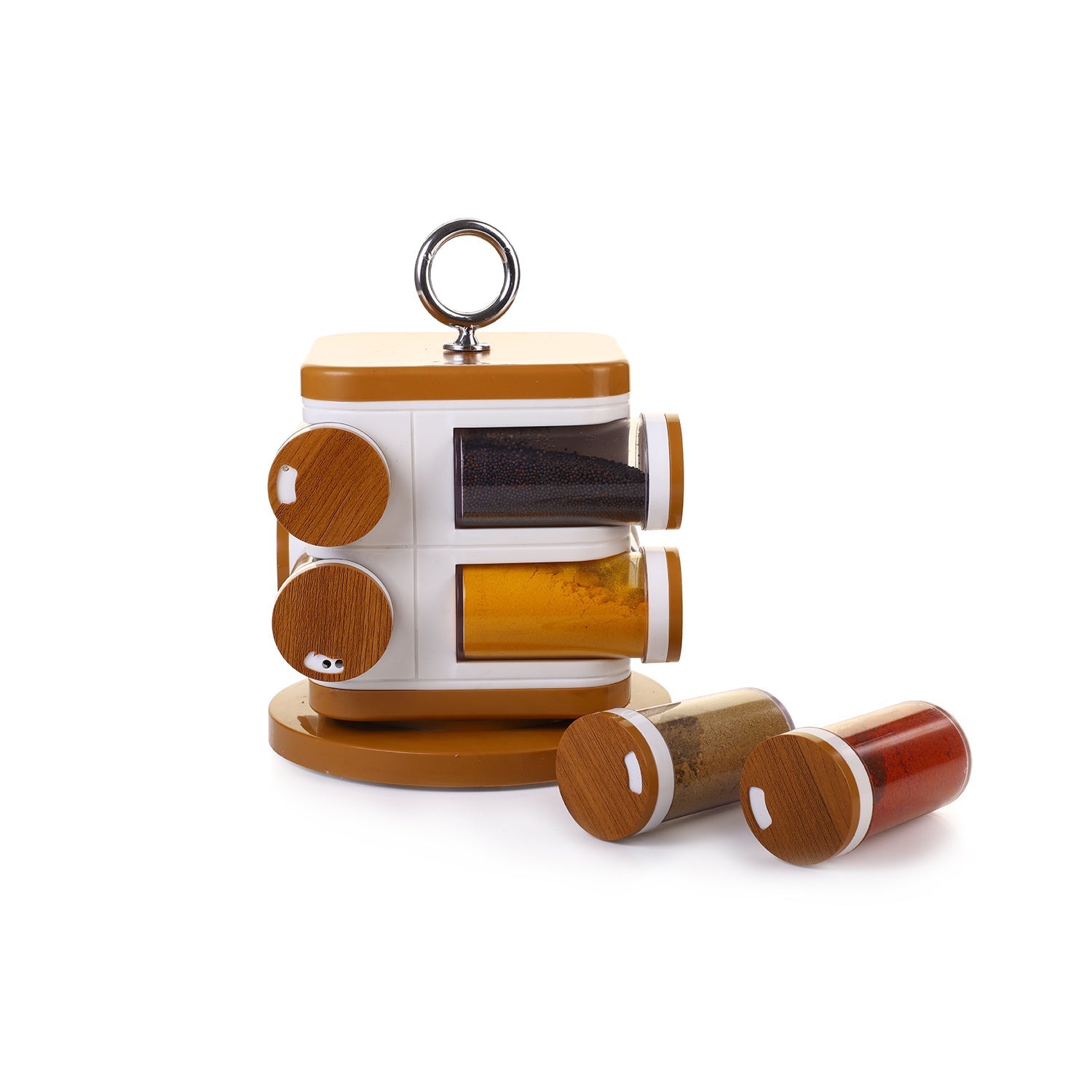Ganesh Storewell Plastic Spice Rack - Set of 8 - Springkart 