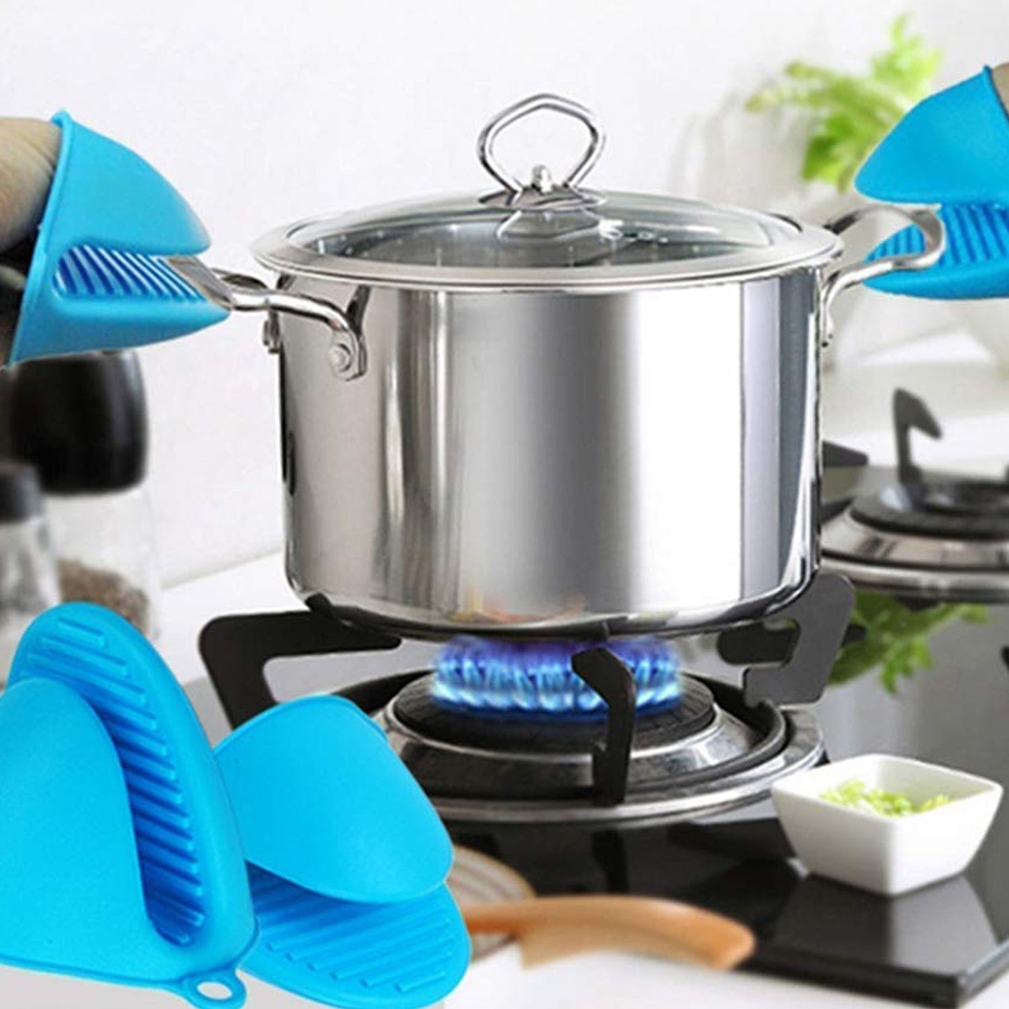 Silicone Heat Resistant Cooking Potholder for Kitchen Cooking & Baking - Springkart 