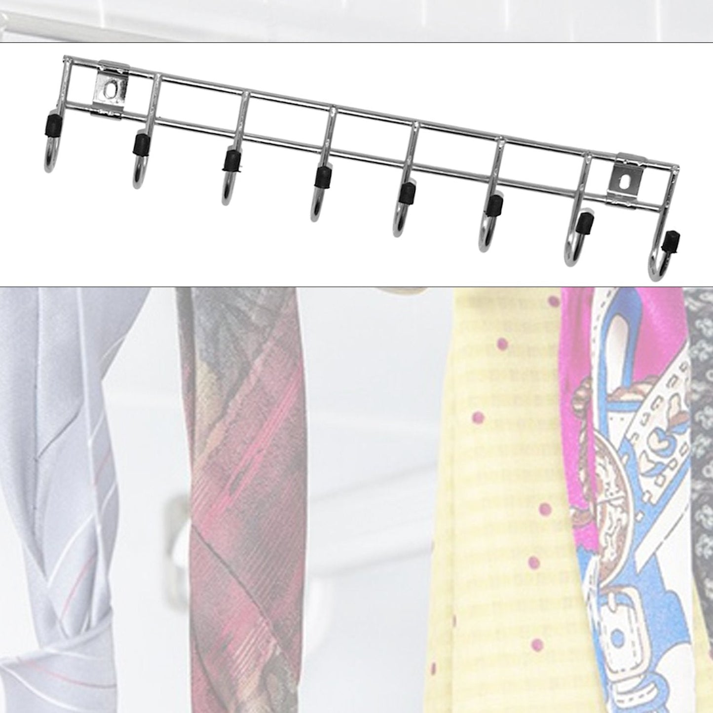 Multipurpose Stainless Steel Hanger Strip Hooks (8 Pin) - Springkart 