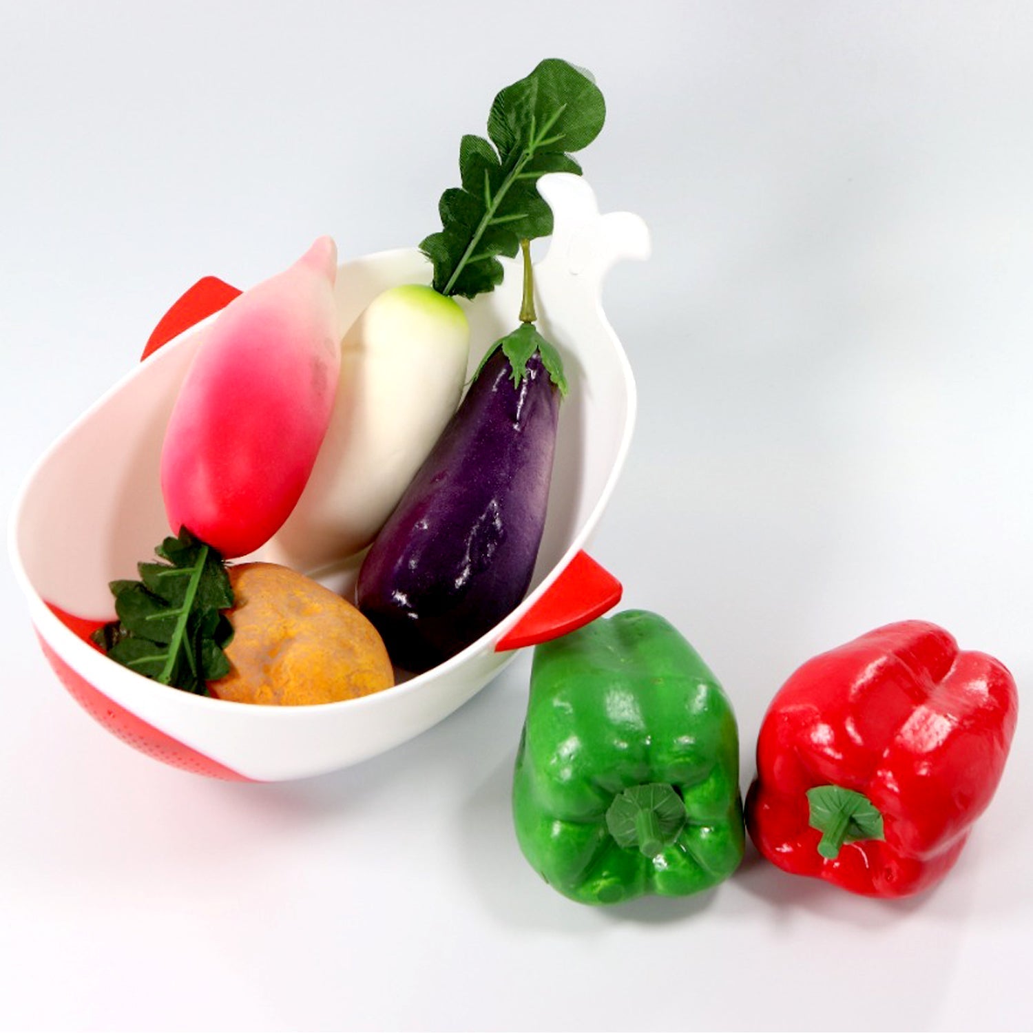 Plastic Rice Pulses Fruits Vegetable Noodles Pasta Washing Bowl and Strainer - Springkart 