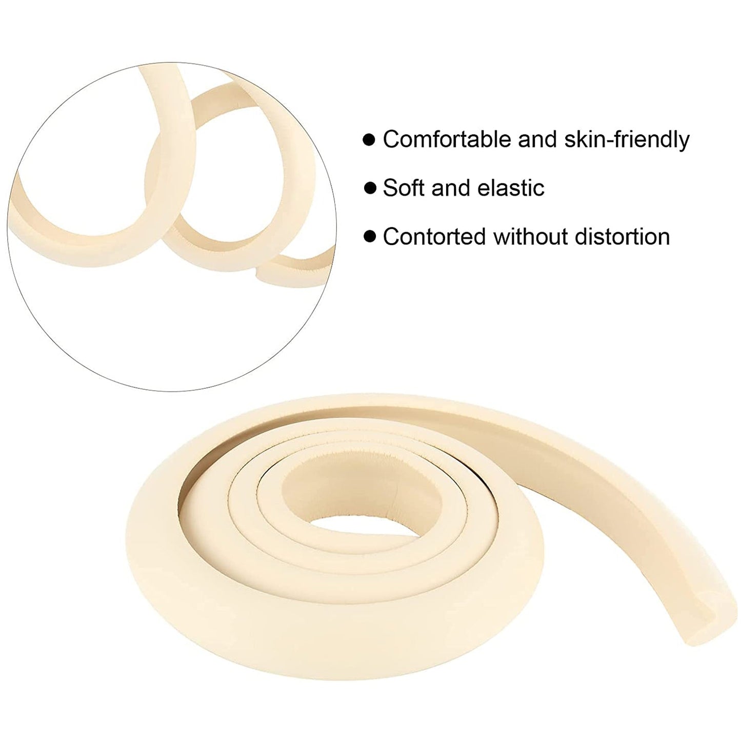 Corner Proofing Edge Protector Safe Corner Cushion for Table, Baby Safety Bumper Guard,Furniture, Bed, Soft Rubber Corner Protectors for Kids (2 Mtr) - Springkart 