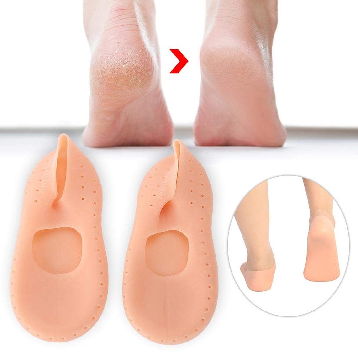Anti Crack silicone Gel Foot Protector Moisturising Socks - Springkart 