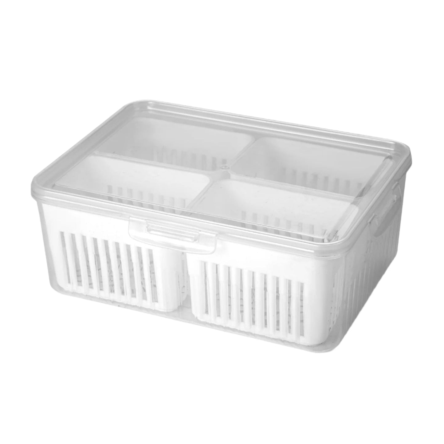 Fridge Storage Boxes Freezer Storage Containers, Container for Kitchen Storage Set, Storage in Kitchen, Vegetable Storage, Draining Crisper Refrigerator Food Box (1 Pc) - Springkart 