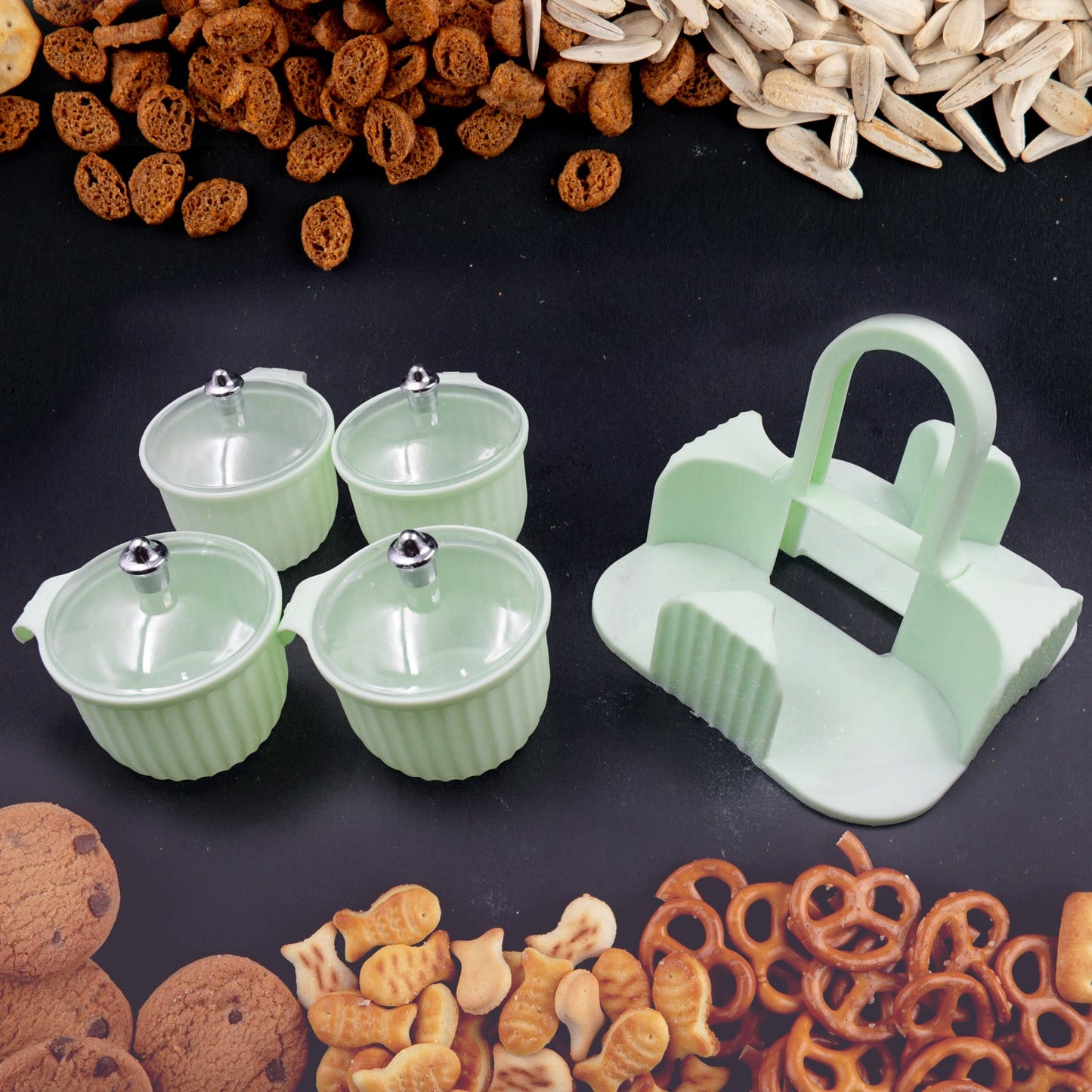 Multipurpose Plastic Storage Container Set: Kitchen Jars, Spices, Cookies - Springkart 