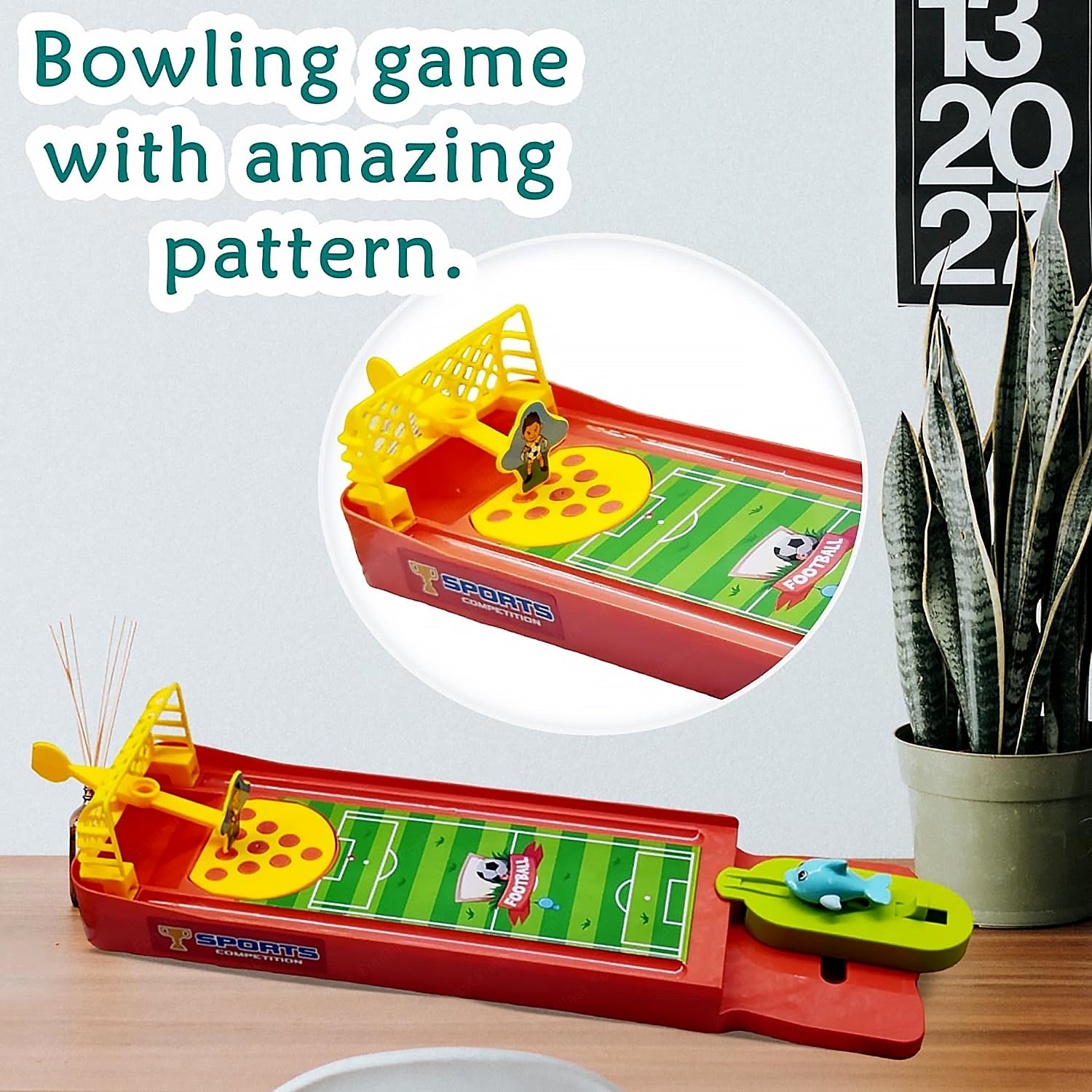 Mini Table Top Finger Football Game for Kids-Desktop Game for Kids & Adults, Fun Indoor Finger Bowling Game for Boys & Girls, Family Board Game - Springkart 