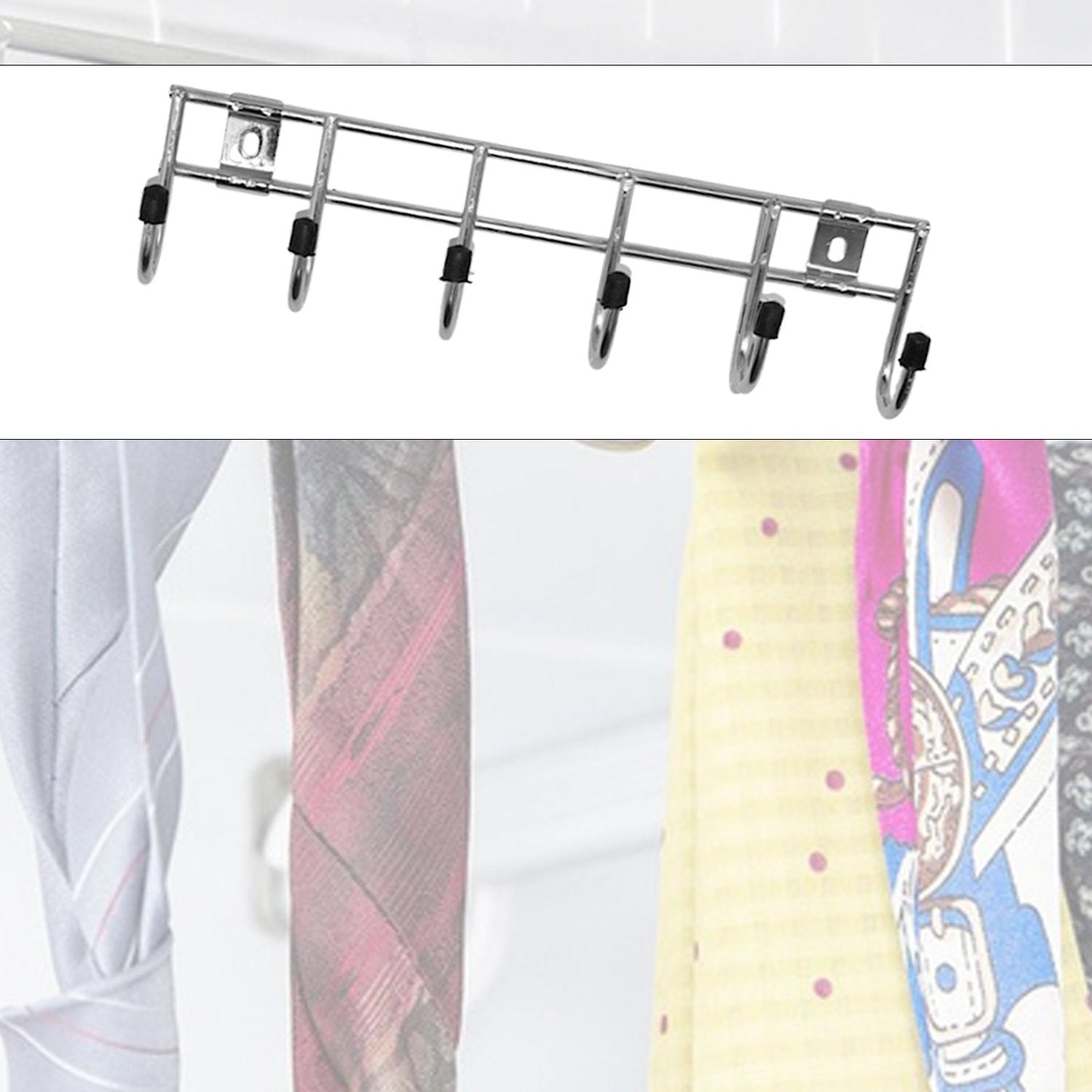 Multipurpose Stainless Steal Hanger Strip Hooks (6 Pin) - Springkart 