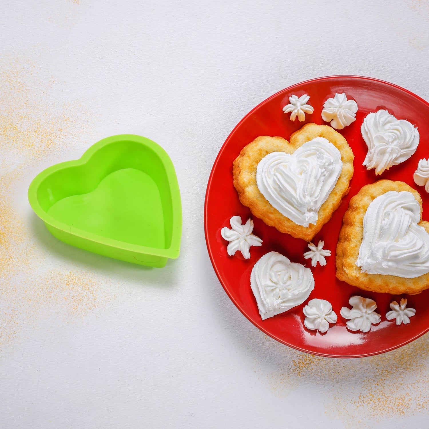Heart-shaped Mold Silicone Mold Cake Mold Cake Tools Baking Tools Bakeware Cake Tool (pack of 6) - Springkart 