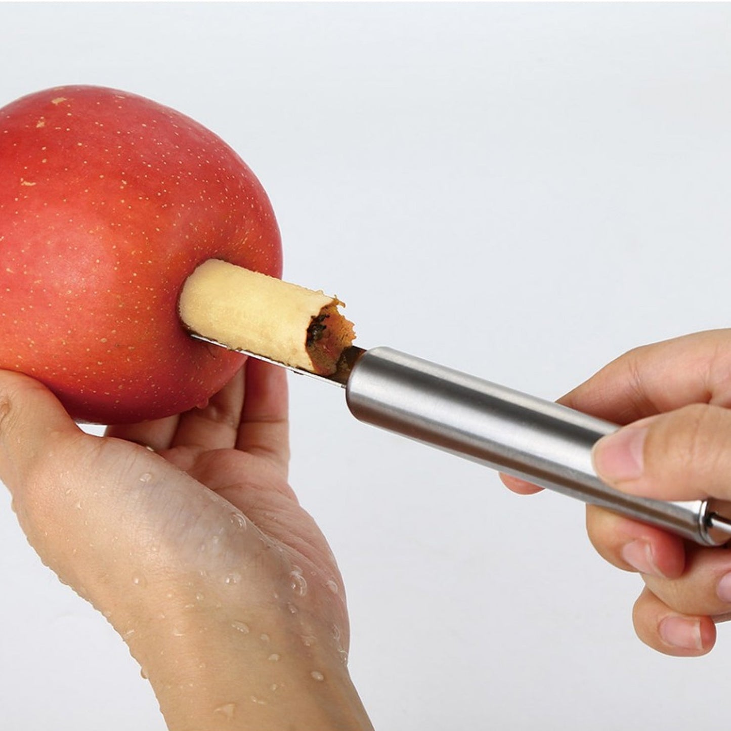 Fruit Core Stainless Steel Set, Core Remover for Apple and Pear, Kitchen Prep Tool Fruit Core Remover Tool with Soft Handle, Apple Corer Stainless Steel, Kitchen Gadget Dishwasher Safe - Springkart 