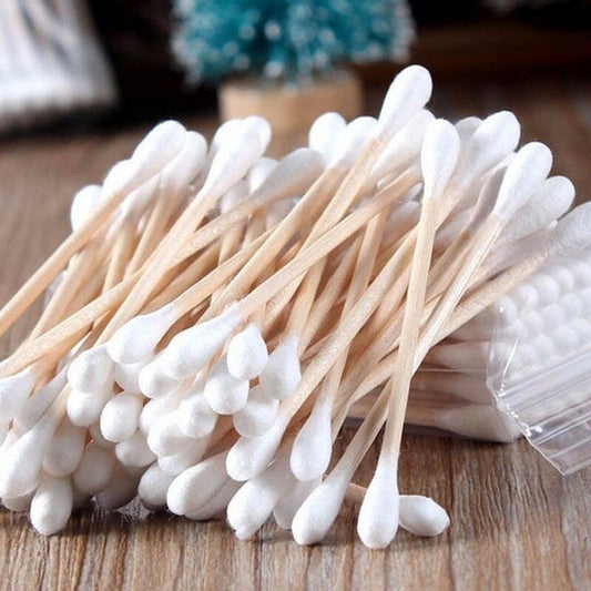 Cotton Swabs Bamboo with Wooden Handles for Makeup Clean Care Ear Cleaning Wound Care Cosmetic Tool Double Head Biodegradable Eco Friendly (pack of 20) - Springkart 