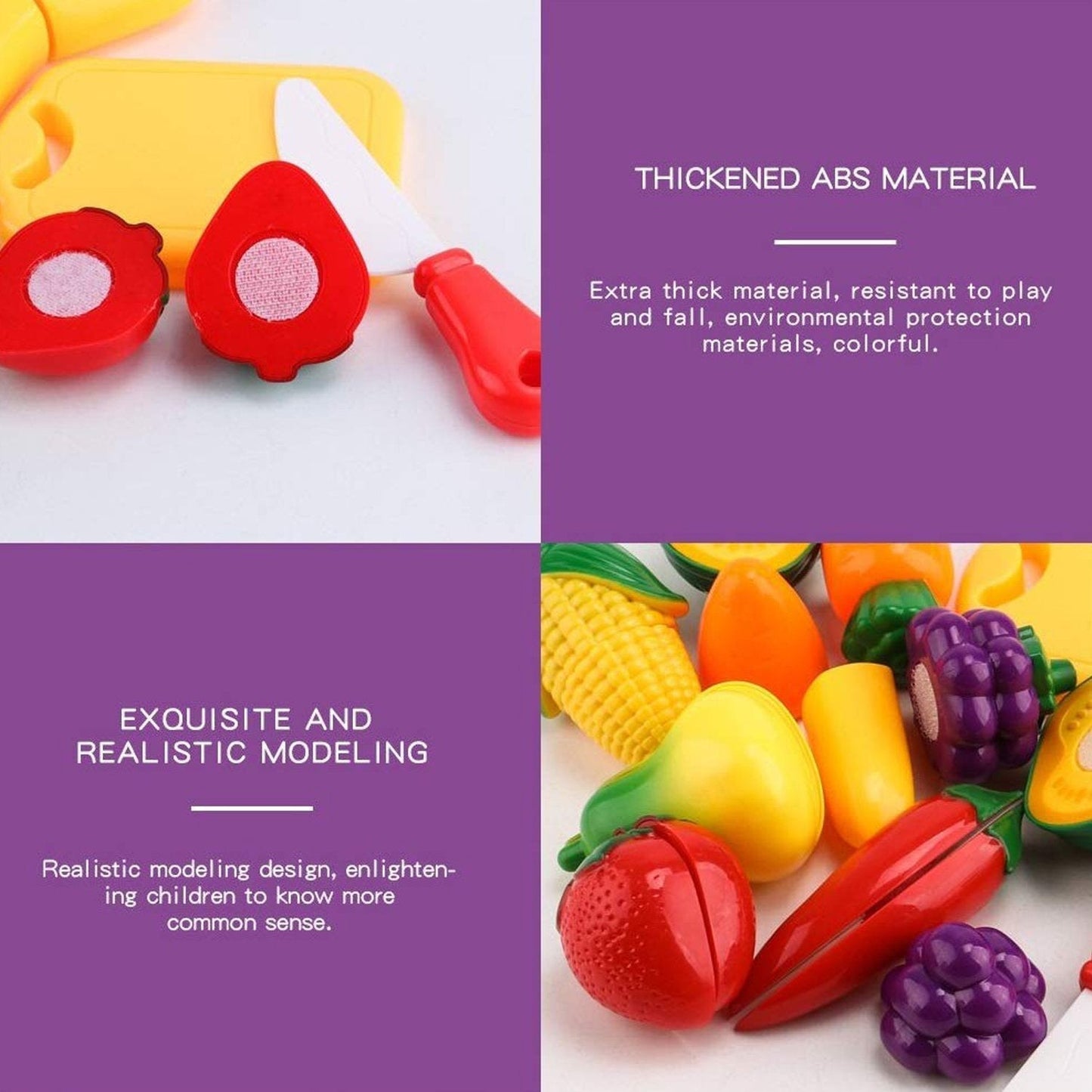 Plastic Fruits N Veggies Exclusive Collection of Realistic Sliceable Fruits - Springkart 