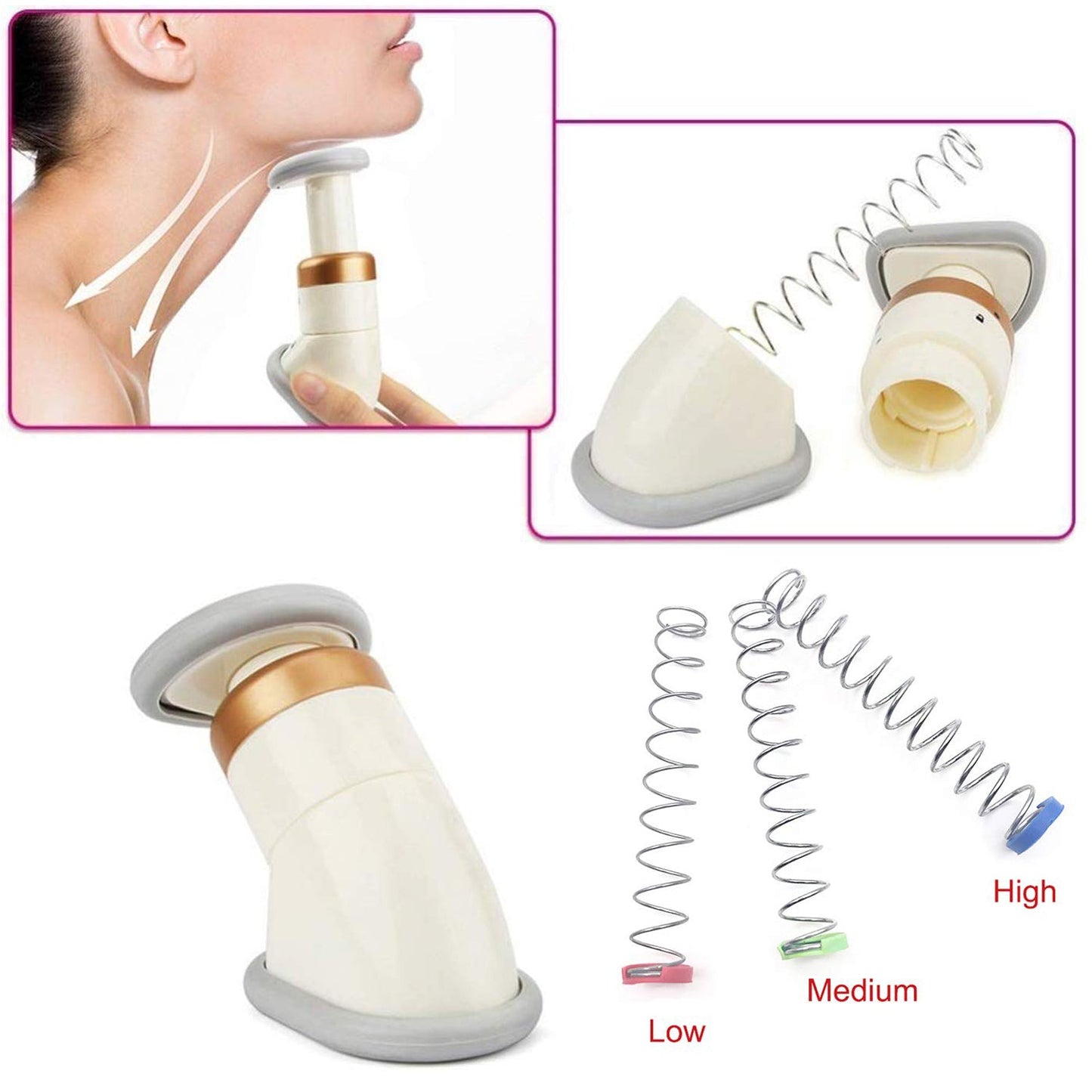Double Chin Up Massager & Jawline Exerciser (1 Pc) - Springkart 