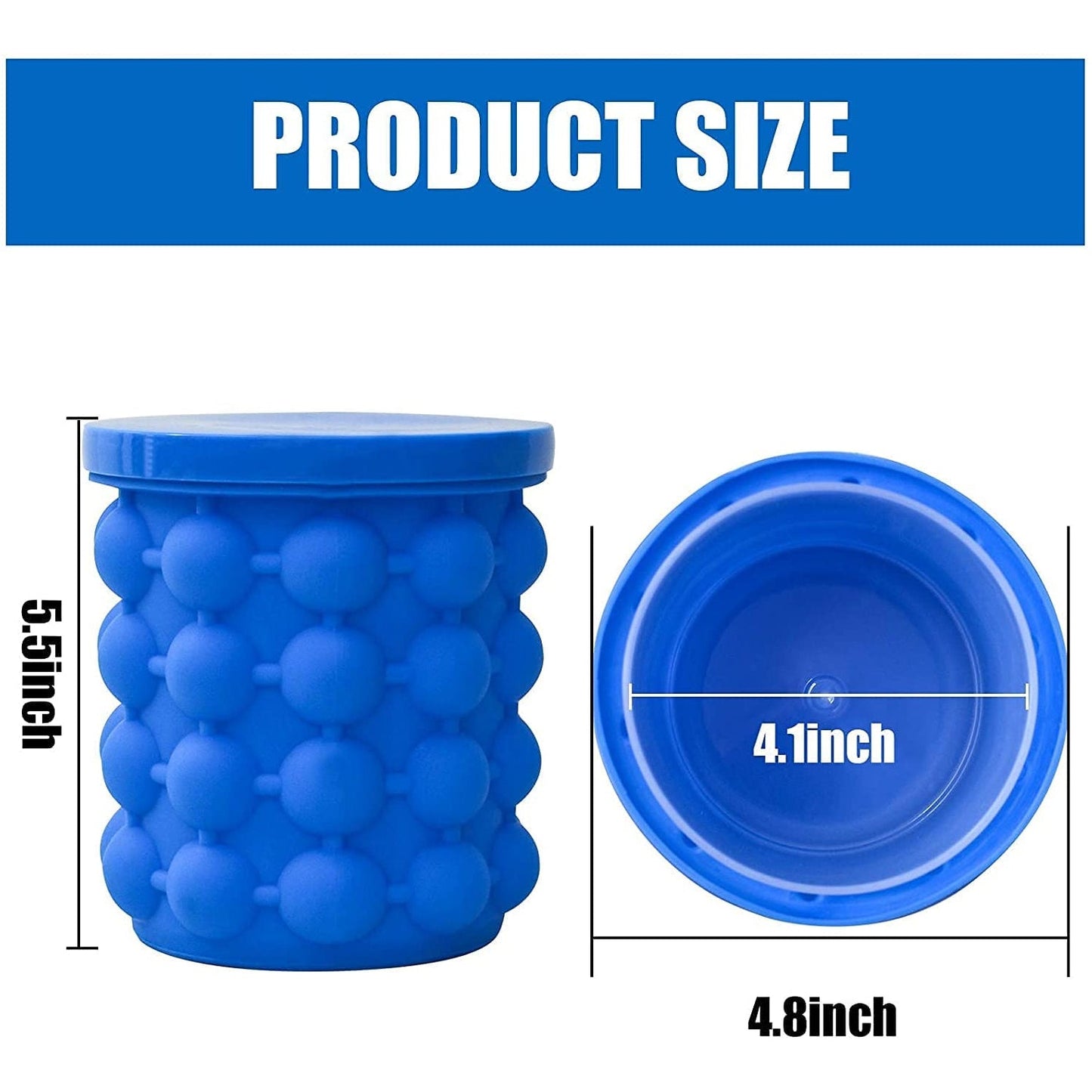 Magic Silicone Ice Cube Maker Space Saving Kitchen Ice Bucket. - Springkart 