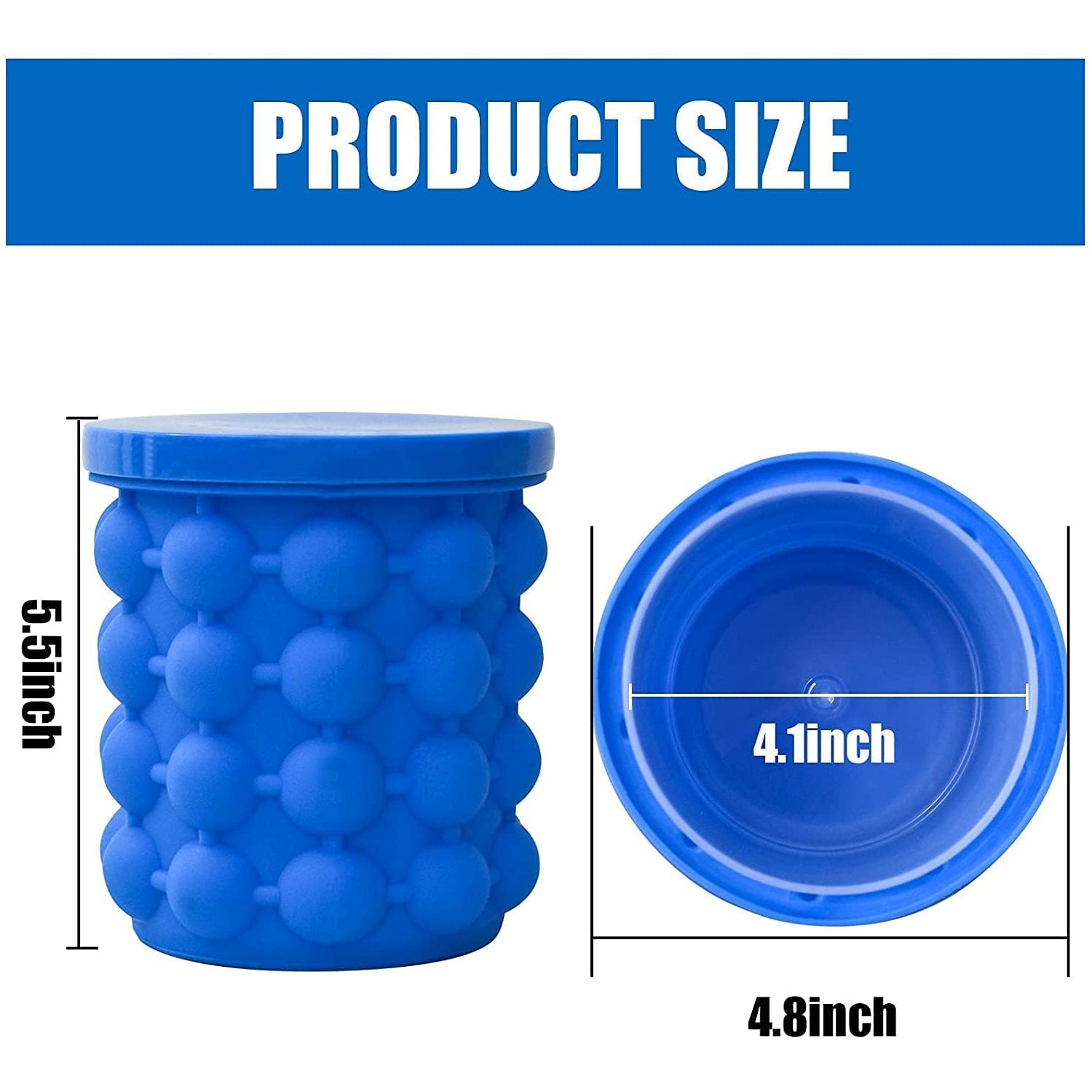 Magic Silicone Ice Cube Maker Space Saving Kitchen Ice Bucket. - Springkart 