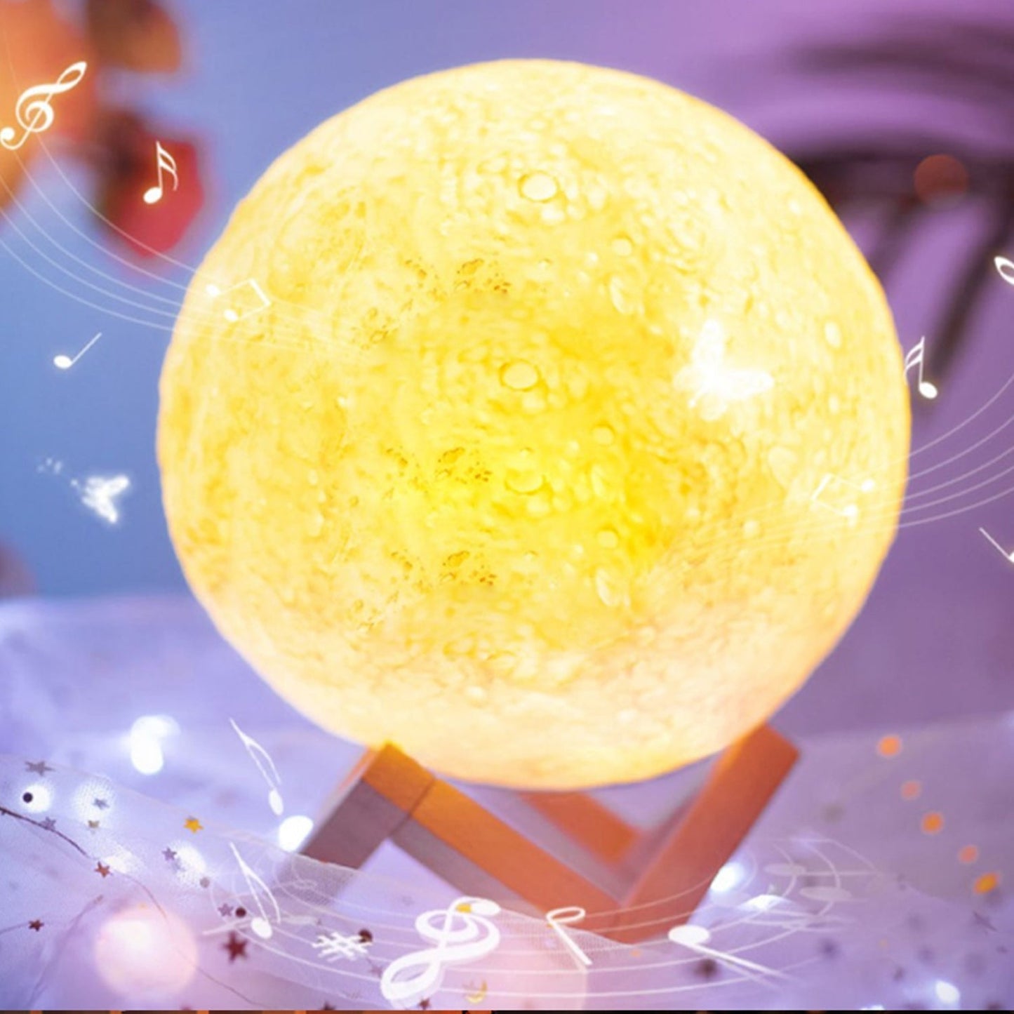 3D Power Moon Lamp with Touch Control Adjust Brightness / One color - Springkart 