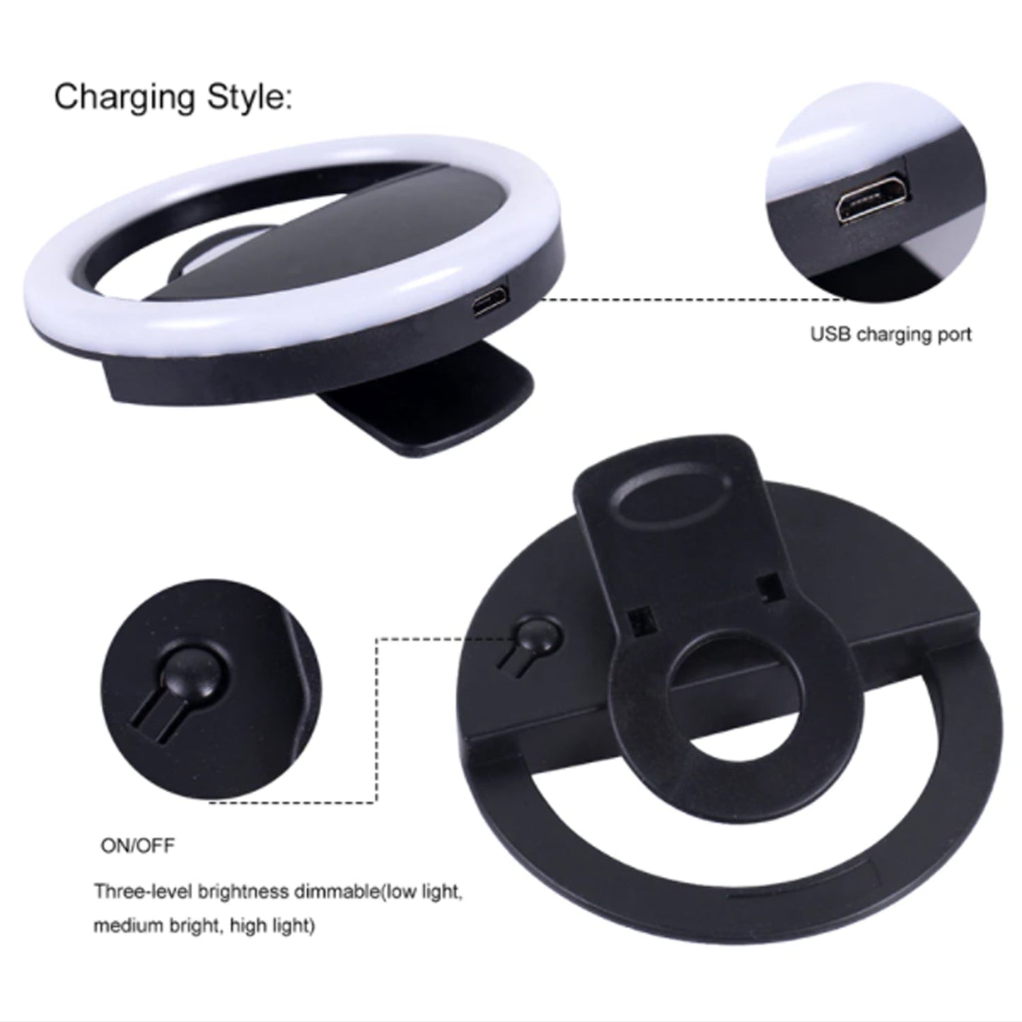 Selfie Ring Light used for applying bright shade over face during taking selfies and making videos etc. - Springkart 