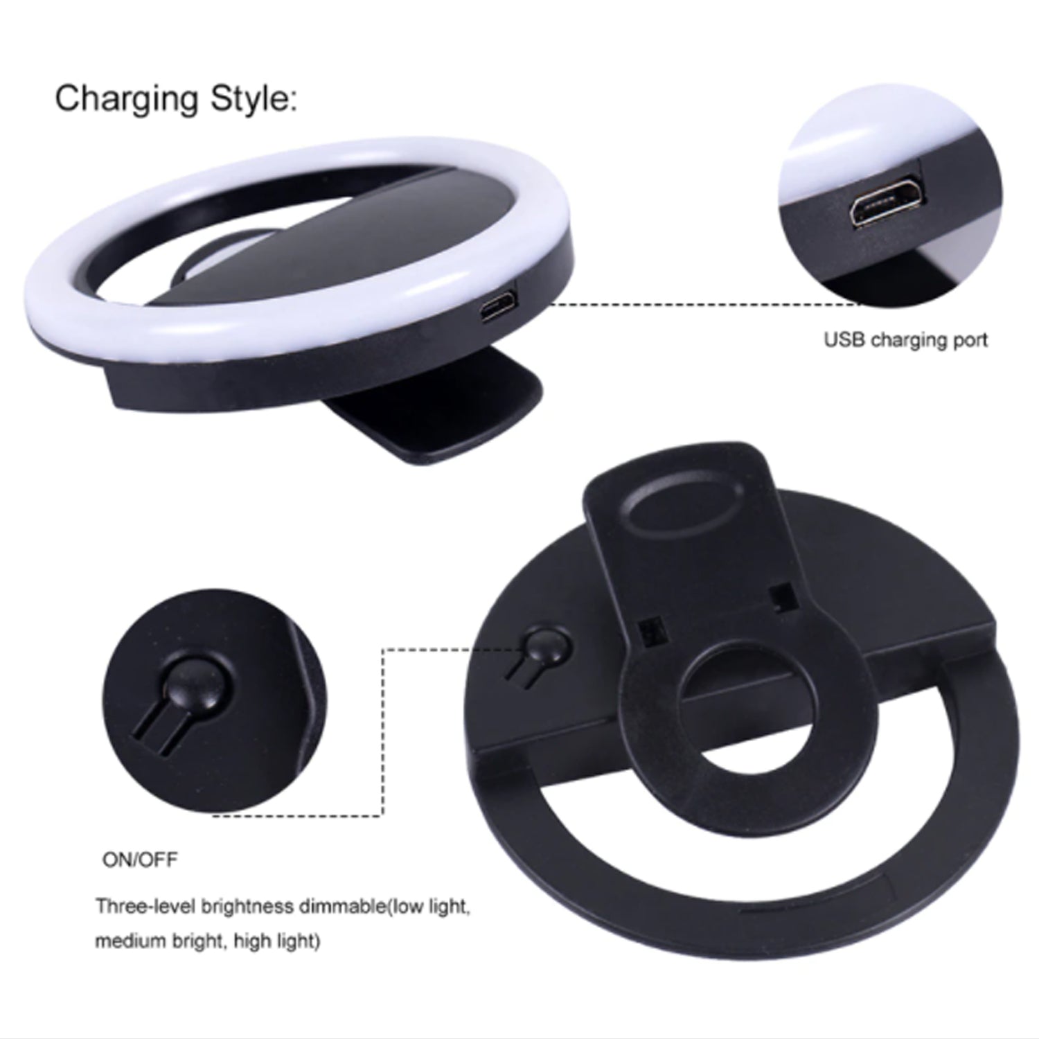 Selfie Ring Light used for applying bright shade over face during taking selfies and making videos etc. - Springkart 