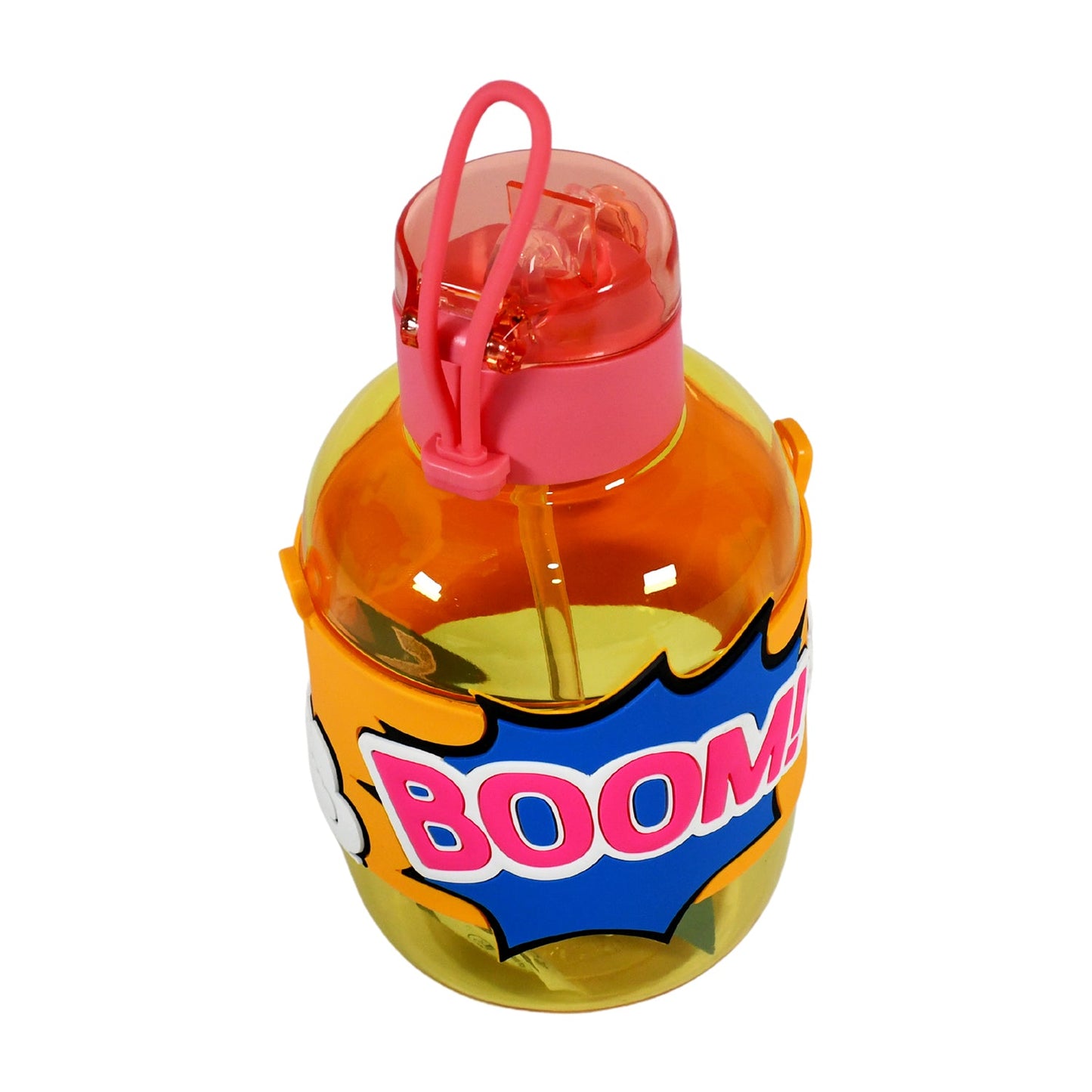 Cute Plastic Water Bottle with adjustable shoulder strap, Straw and Rubber Grip potable drinking cup Water Bottle For Kids | Water Bottle | Return Gift For Kids, Adults | School Water Bottle (1 Pc / 750 ML) - Springkart 