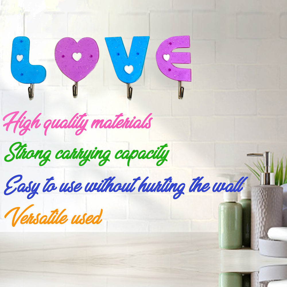 Love Shape Self Adhesive Hooks - Springkart 