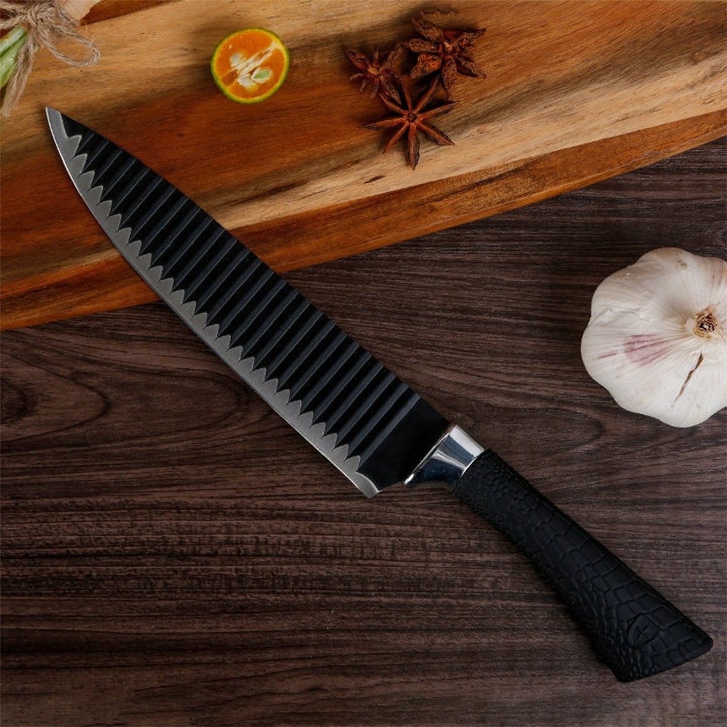Stainless Steel Knife Set With Chef Peeler And Scissor (6 Pieces) - Springkart 