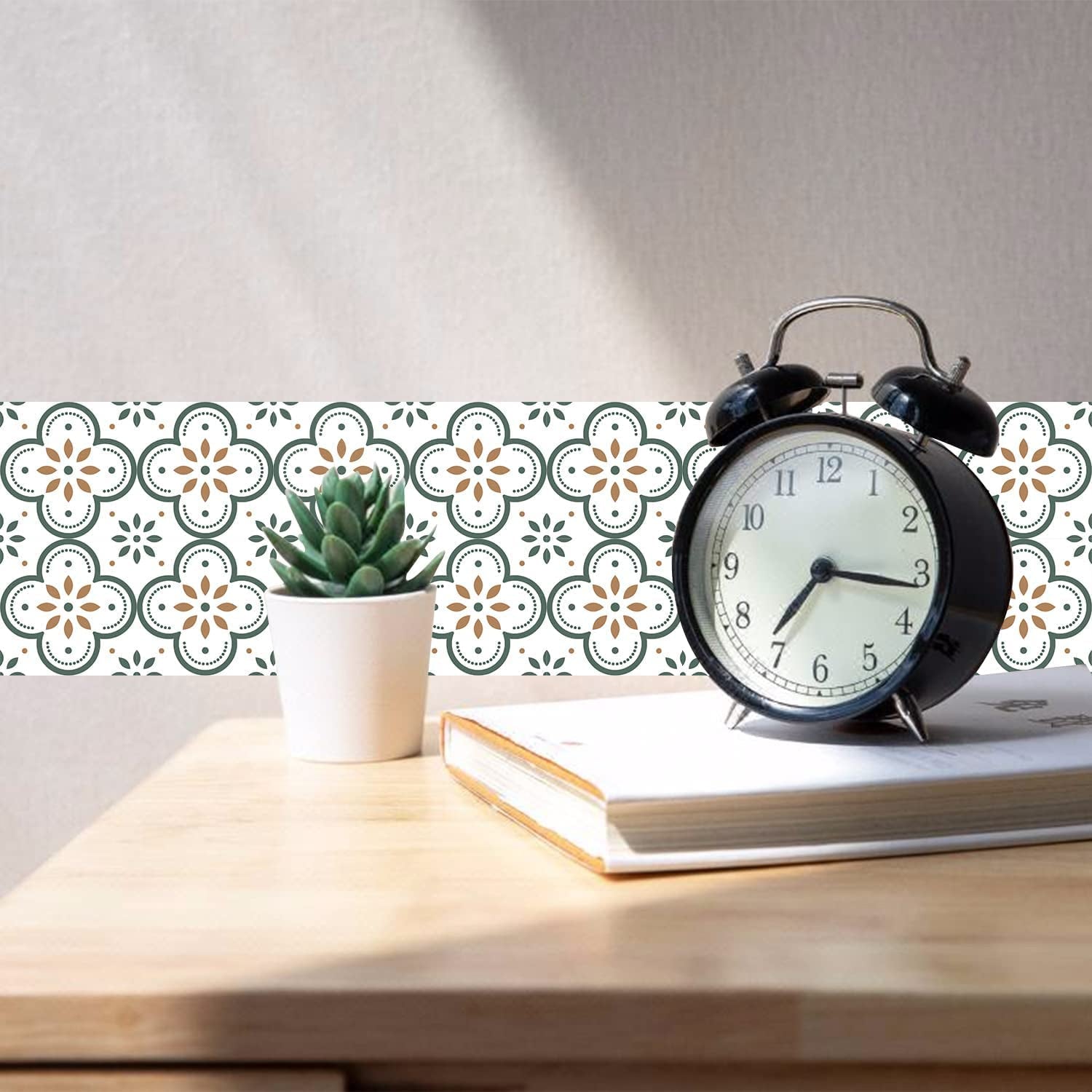 Peel and Stick Floor Tiles Kitchen / Bathroom Backsplash Sticker Detachable Waterproof DIY Tile Stickers for Wall Decoration Tiles Home Decoration (8x8 Inch / 10 Pcs Set) - Springkart 