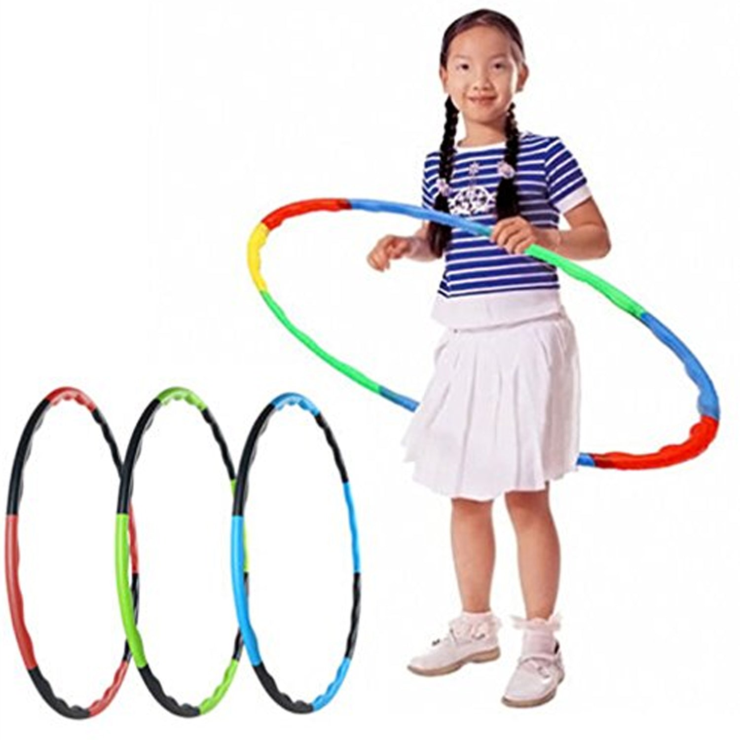 Hoops Hula Interlocking Exercise Ring for Fitness with Dia Meter Boys Girls and Adults - Springkart 