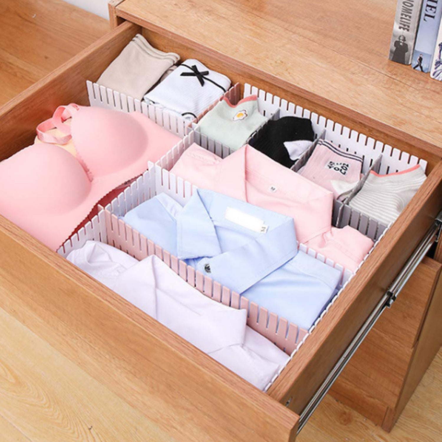 Adjustable Drawer Dividers (4 Pc Set): Organize Cabinets & Closets - Springkart 