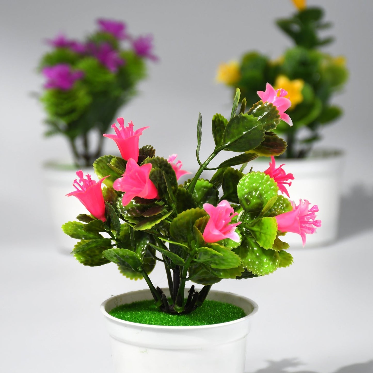 Flower Pot Artificial Decoration Plant | Natural Look & Plastic Material For Home , Hotels , Office & Multiuse Pot - Springkart 