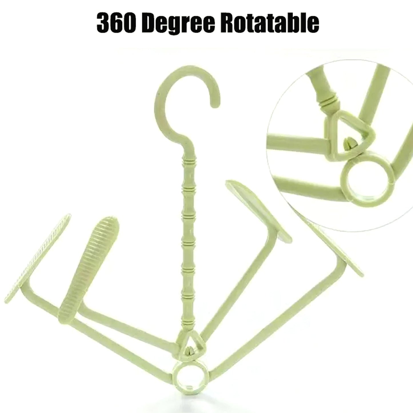 Hanging Shoe Rack Rotating Four Hooks Portable Drying Shoe Rack Wet and Dry Dual-use Drying Shoes Hanger Windproof - Springkart 