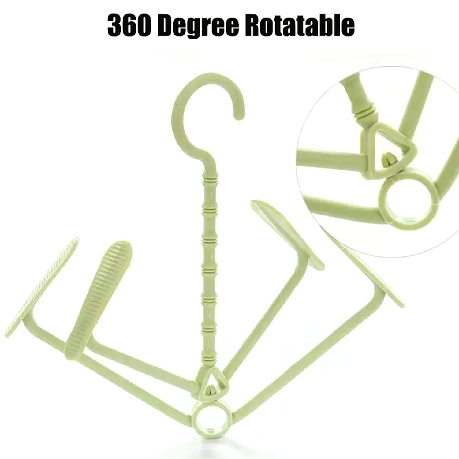 Hanging Shoe Rack Rotating Four Hooks Portable Drying Shoe Rack Wet and Dry Dual-use Drying Shoes Hanger Windproof - Springkart 